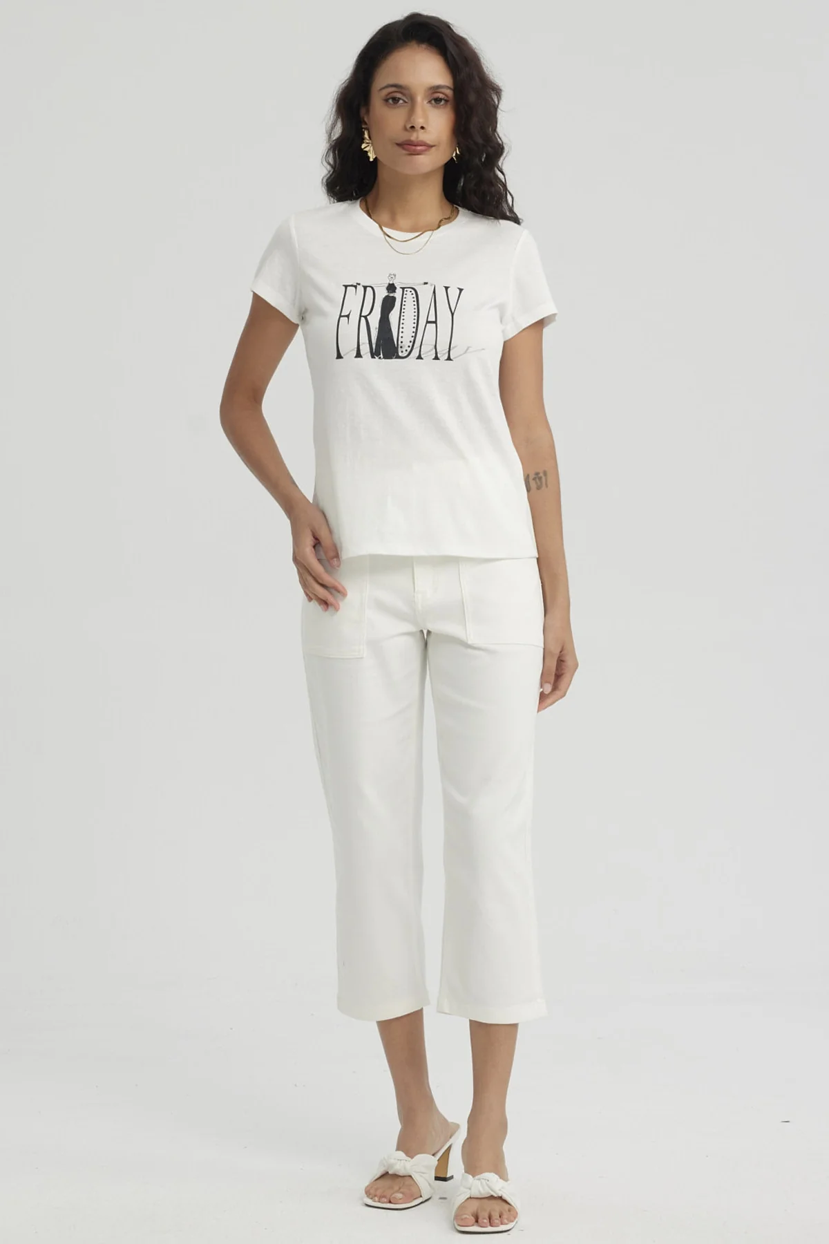 Polera Mujer Print Mujeres Con Aplicación Crudo - Image 4