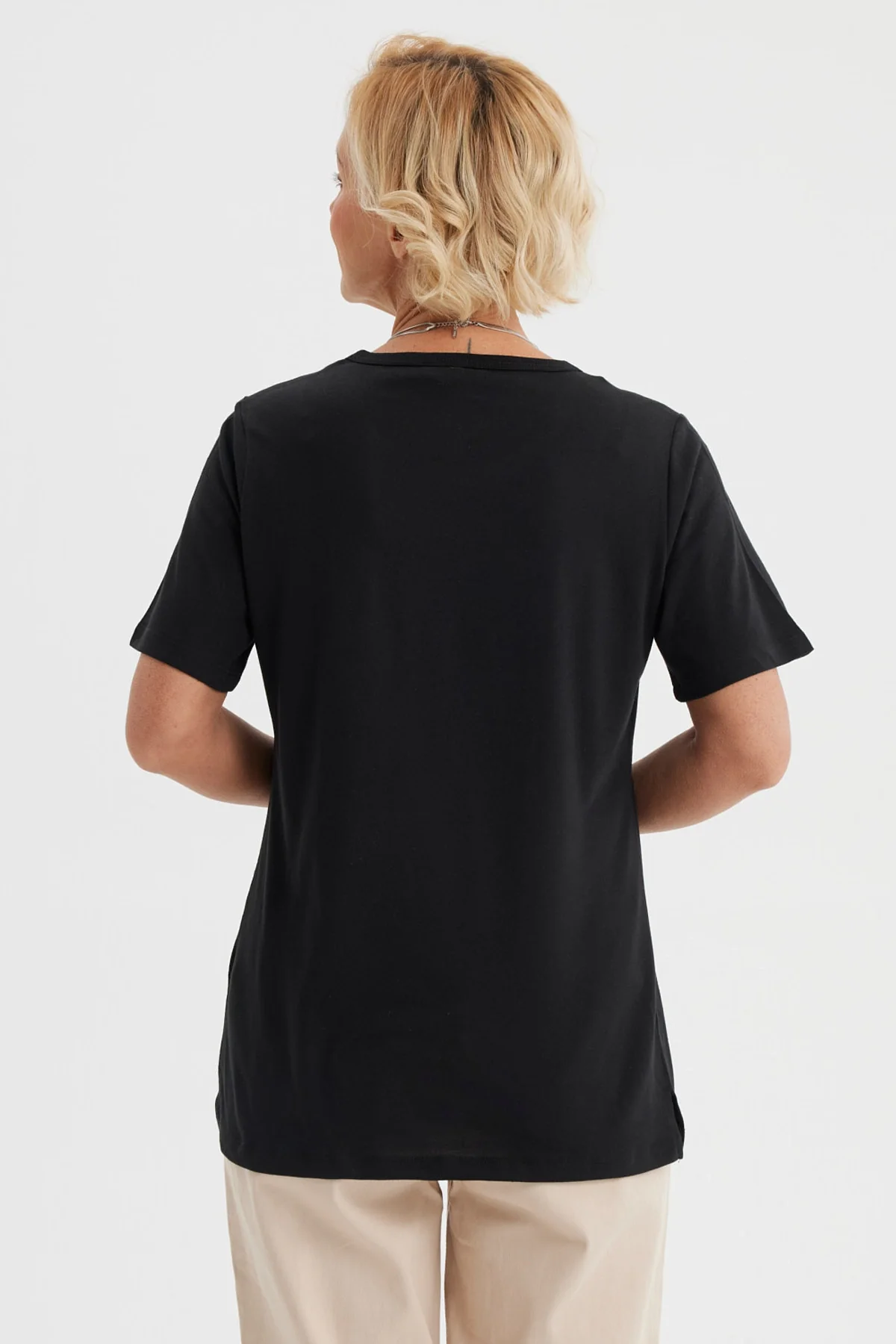 Polera Mujer Print Posicional Negro - Image 3