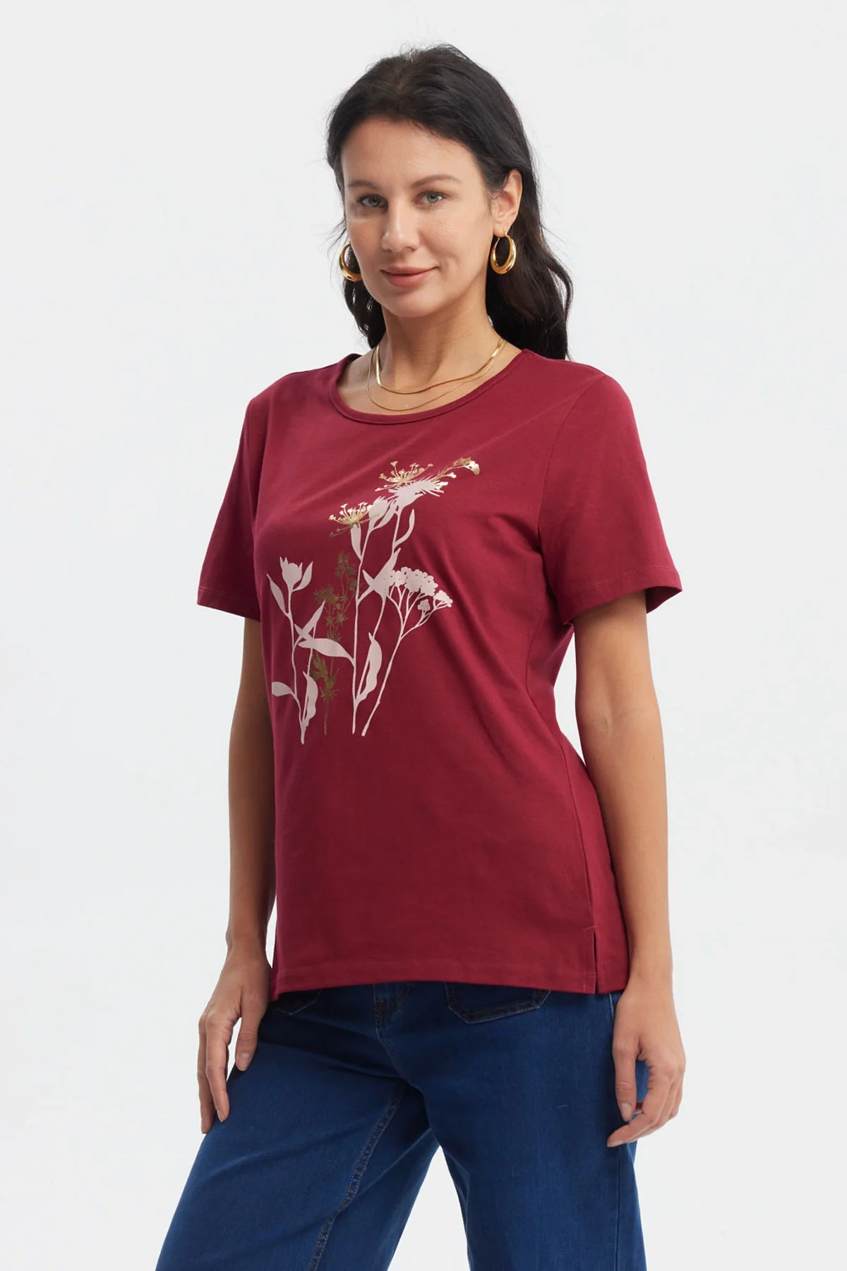 Polera Mujer Print Posicional Rojo - Image 2