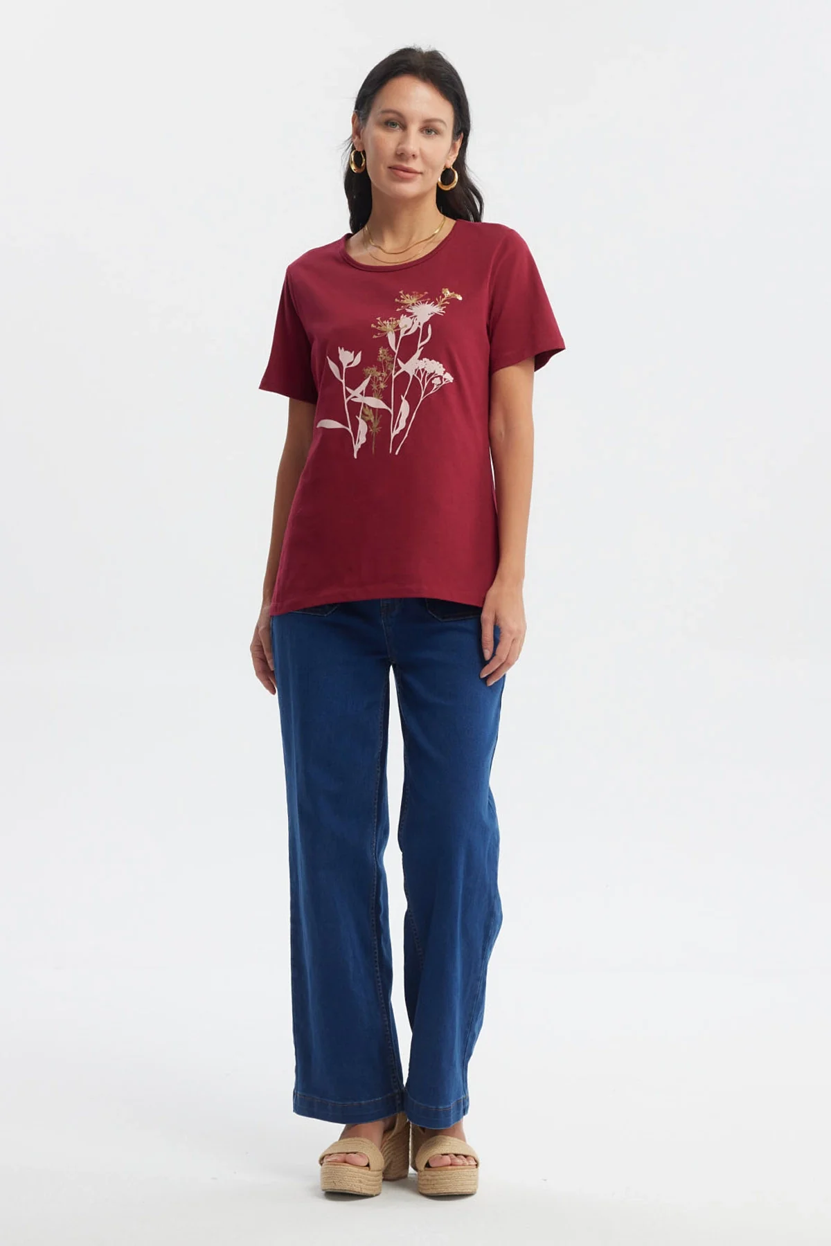 Polera Mujer Print Posicional Rojo - Image 4