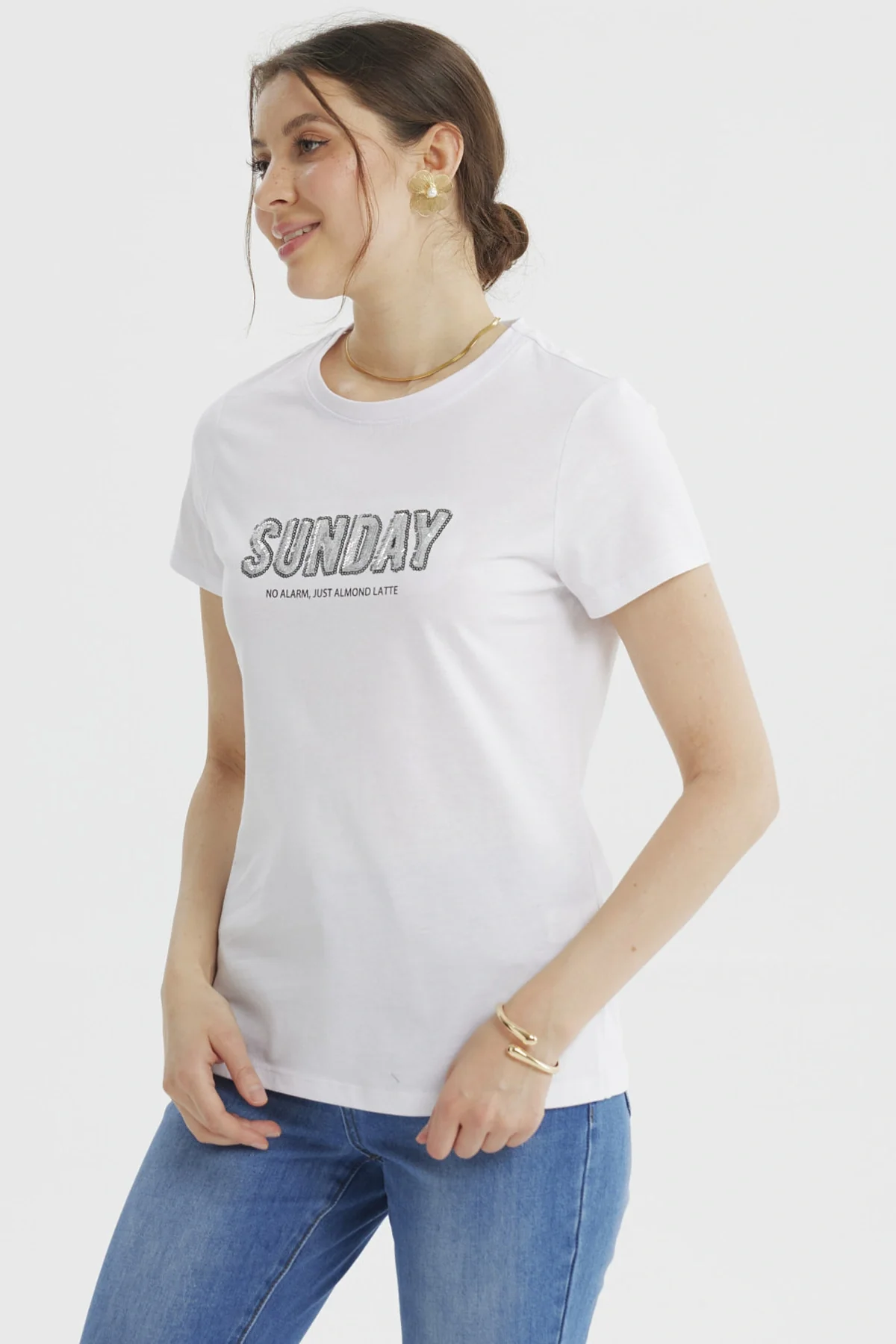 Polera Mujer Print Posiiconal Blanco - Image 2