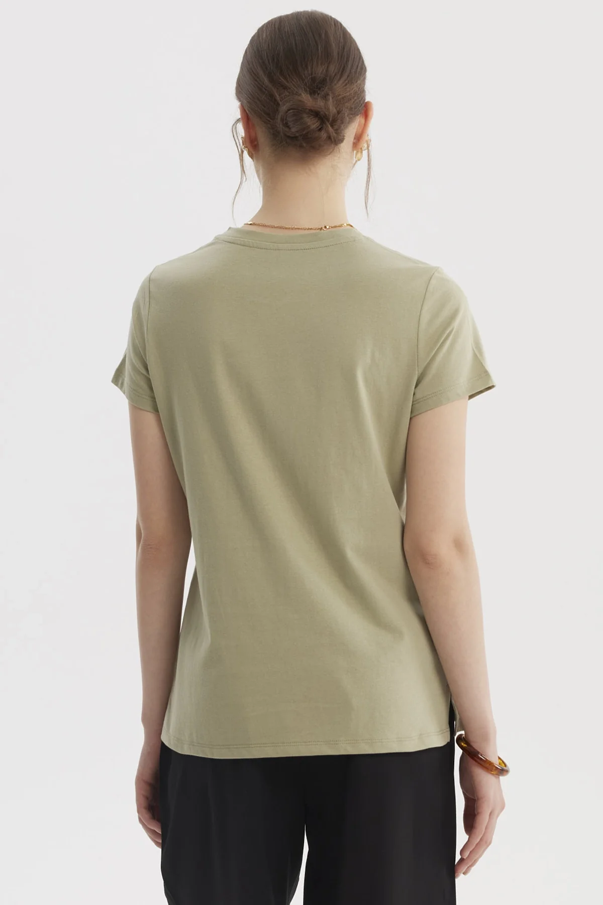 Polera Mujer Print Posicional Verde - Image 3