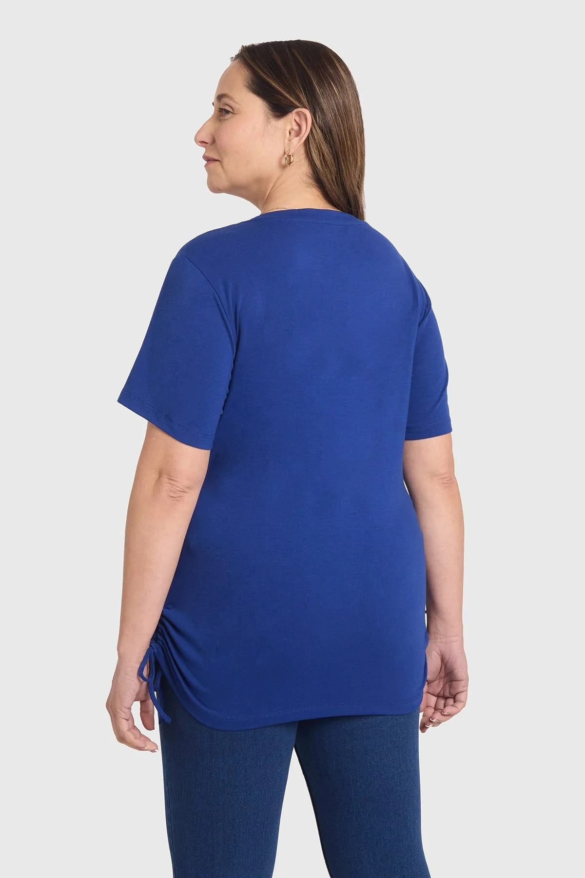 Polera Mujer Print & Strass Azul - Image 3