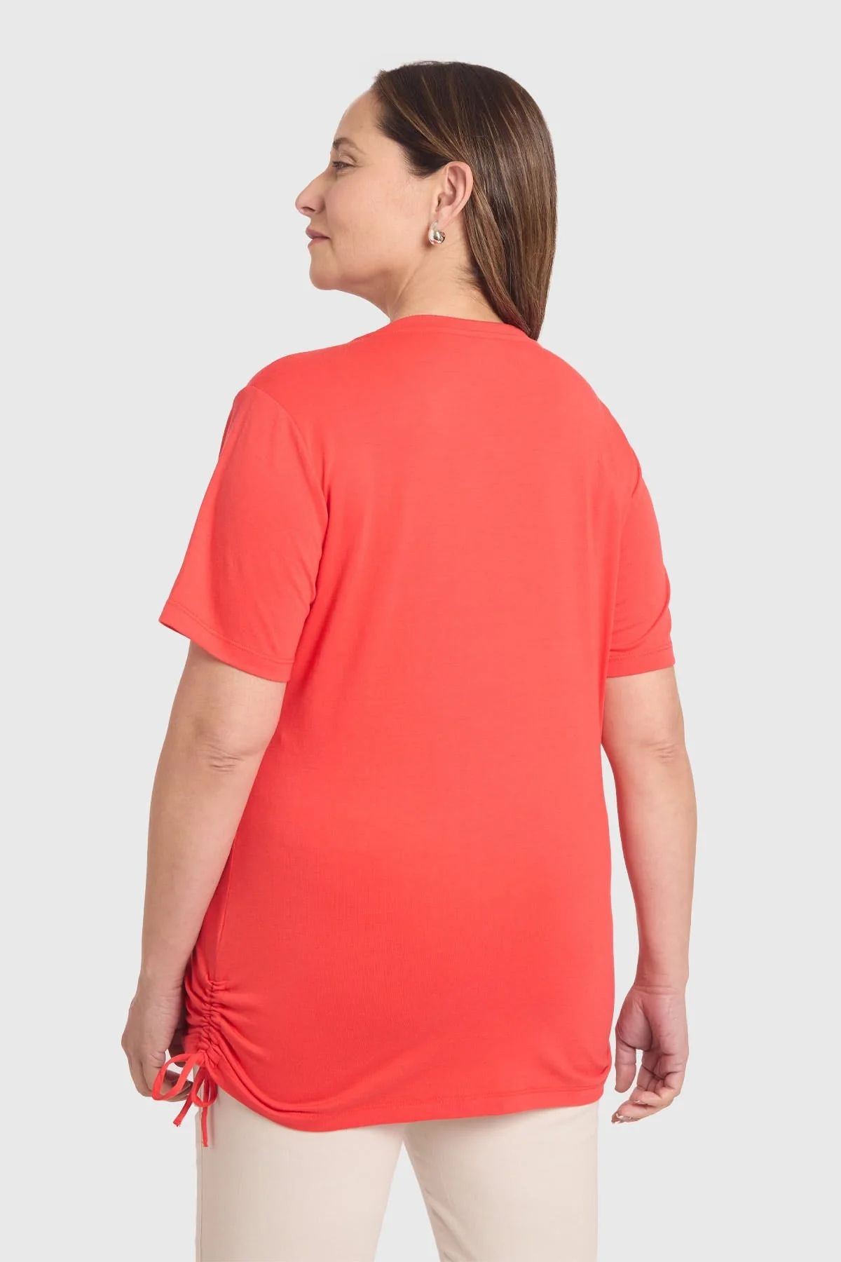 Polera Mujer Print & Strass Coral - Image 3