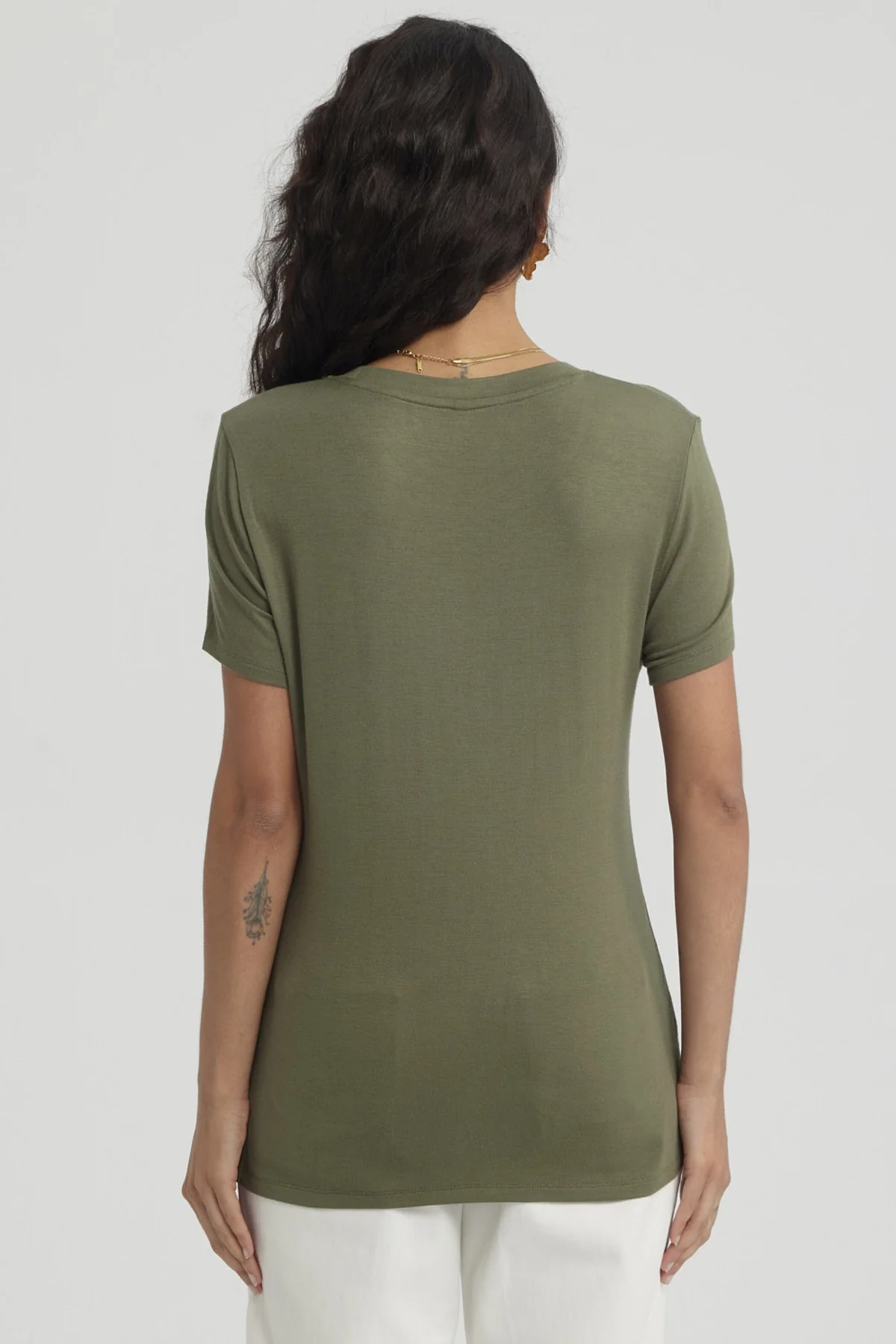 Polera Mujer Print Verde Musgo - Image 3