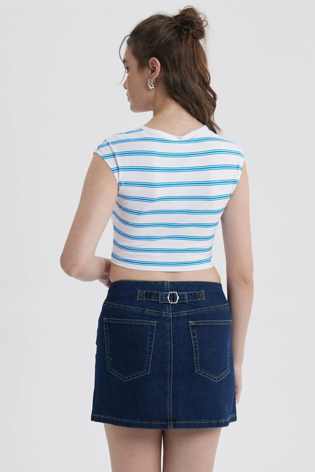 Polera Mujer Rayas Blanco - Image 3