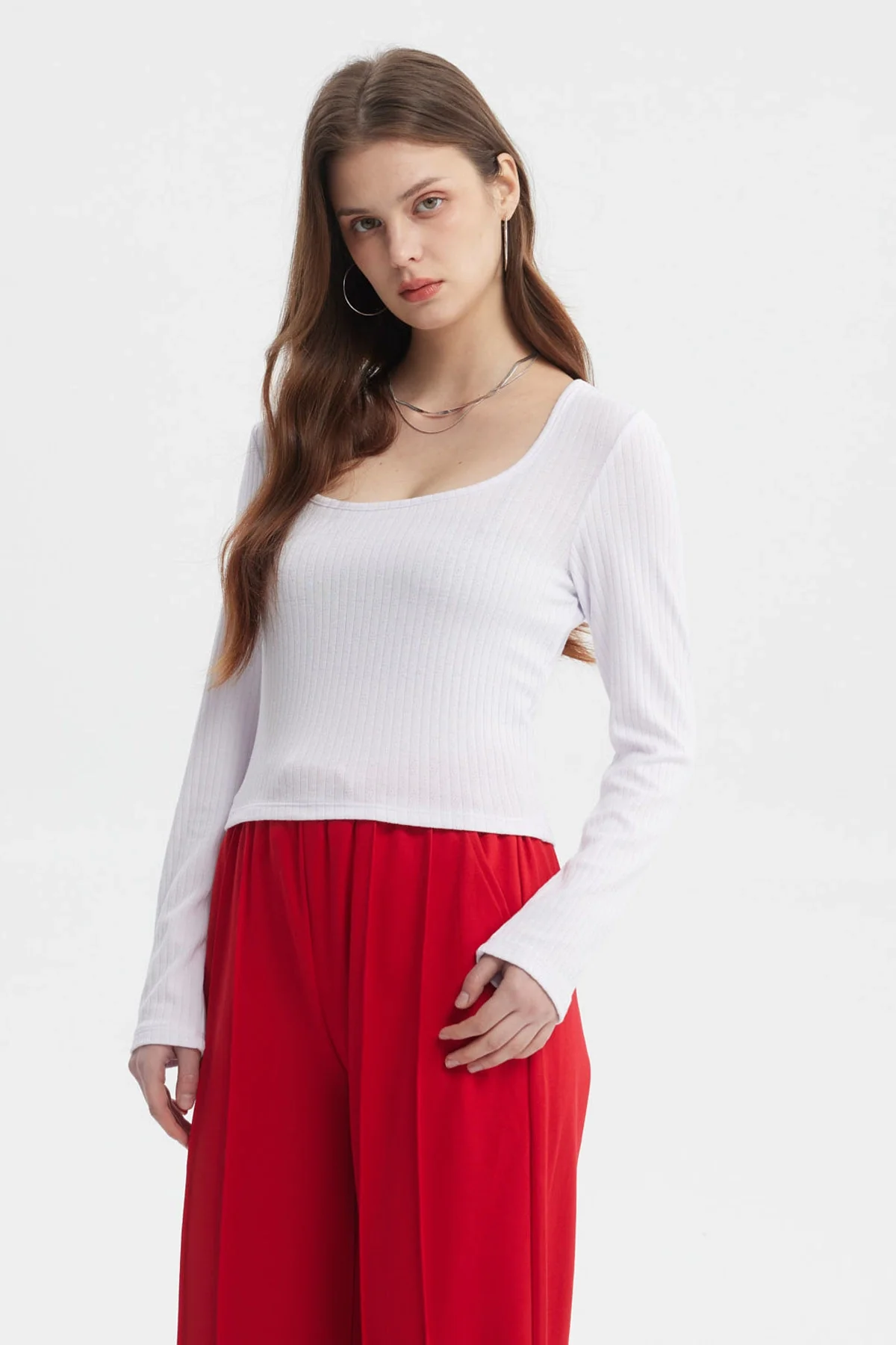 Polera Mujer Rib Blanco - Image 2