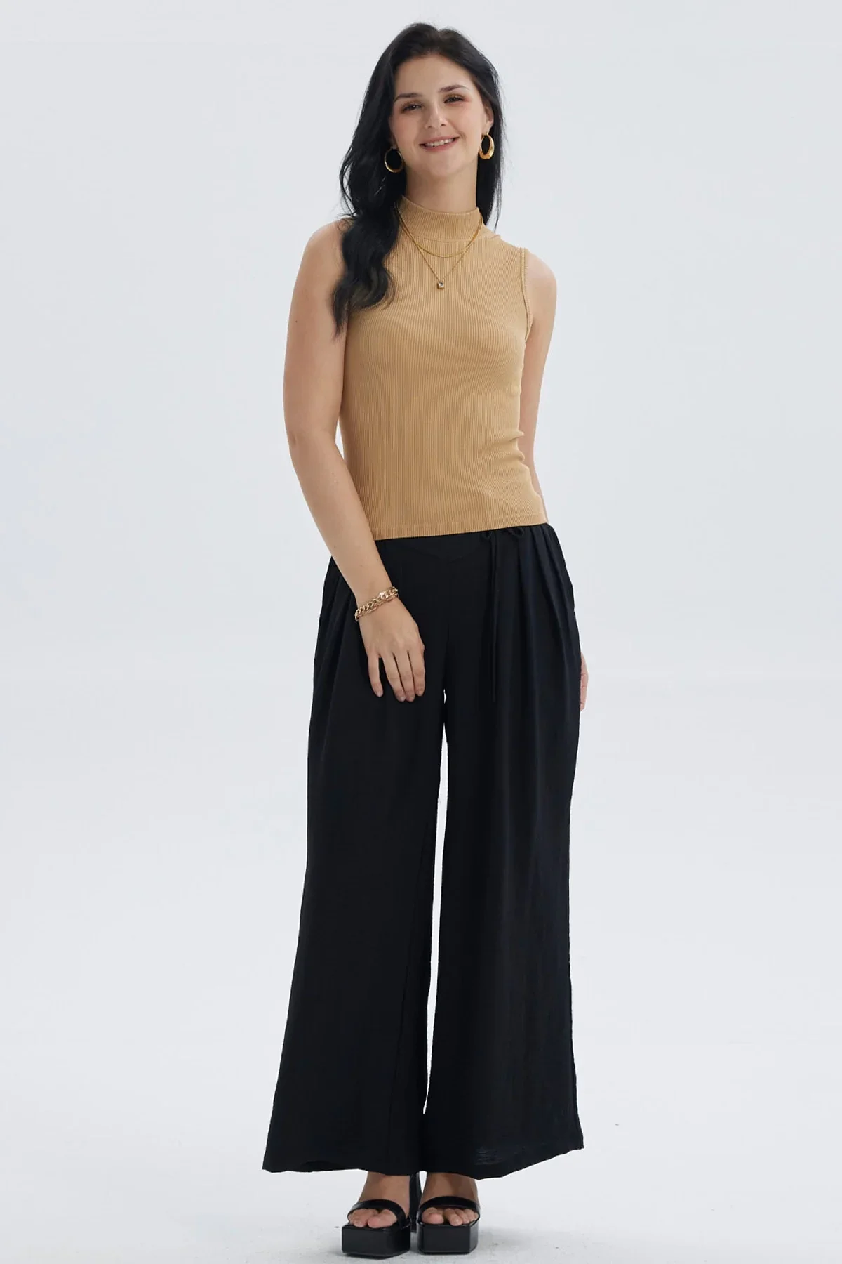 Polera Mujer Rib Camel - Image 4