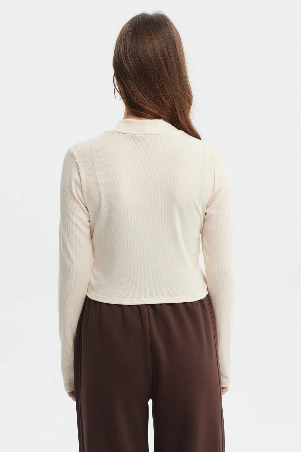 Polera Mujer Rib Crema - Image 3