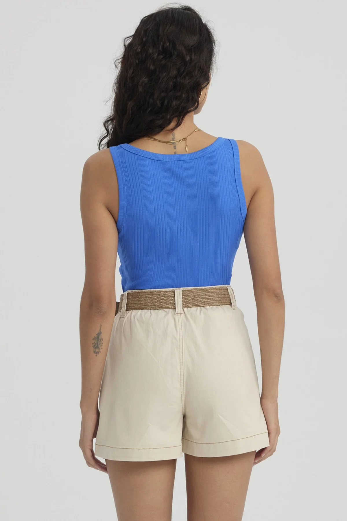 Polera Mujer Rib Lisa Azulino - Image 3