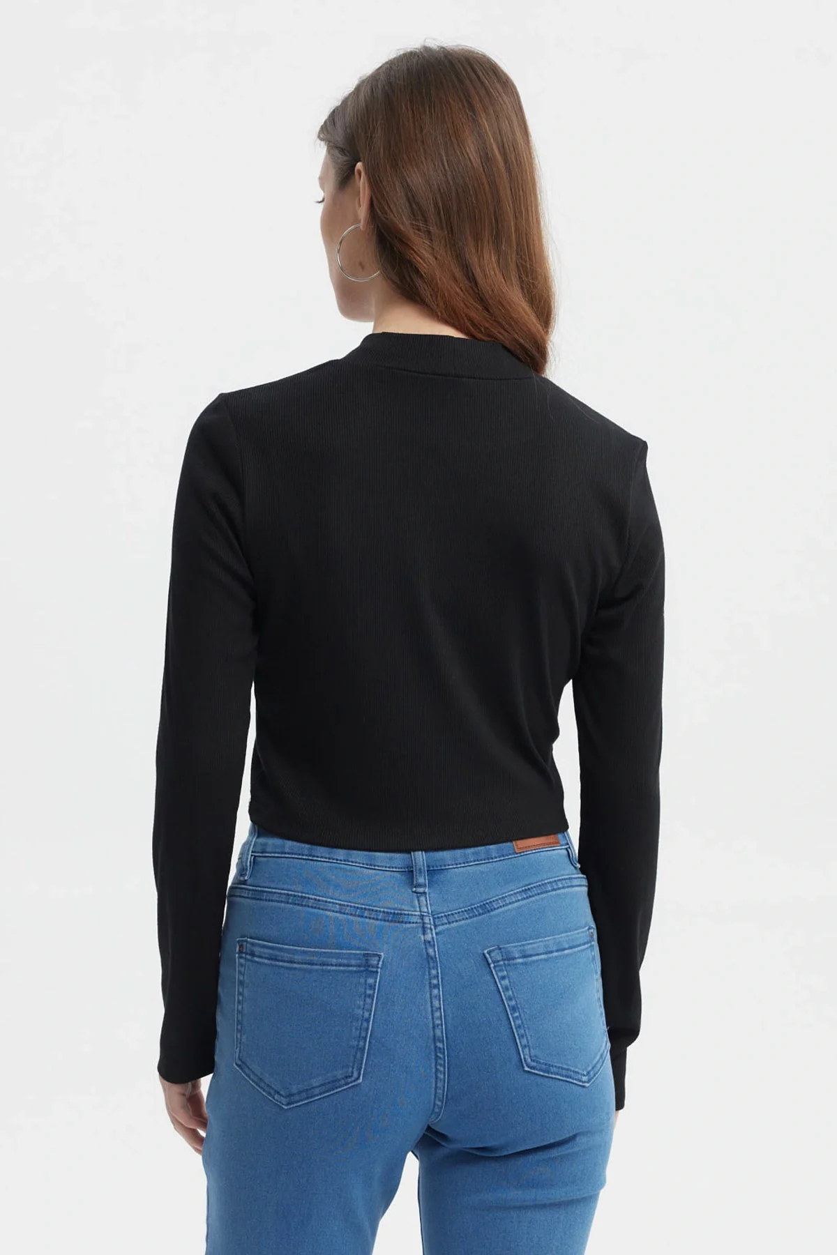 Polera Mujer Rib Negro - Image 3