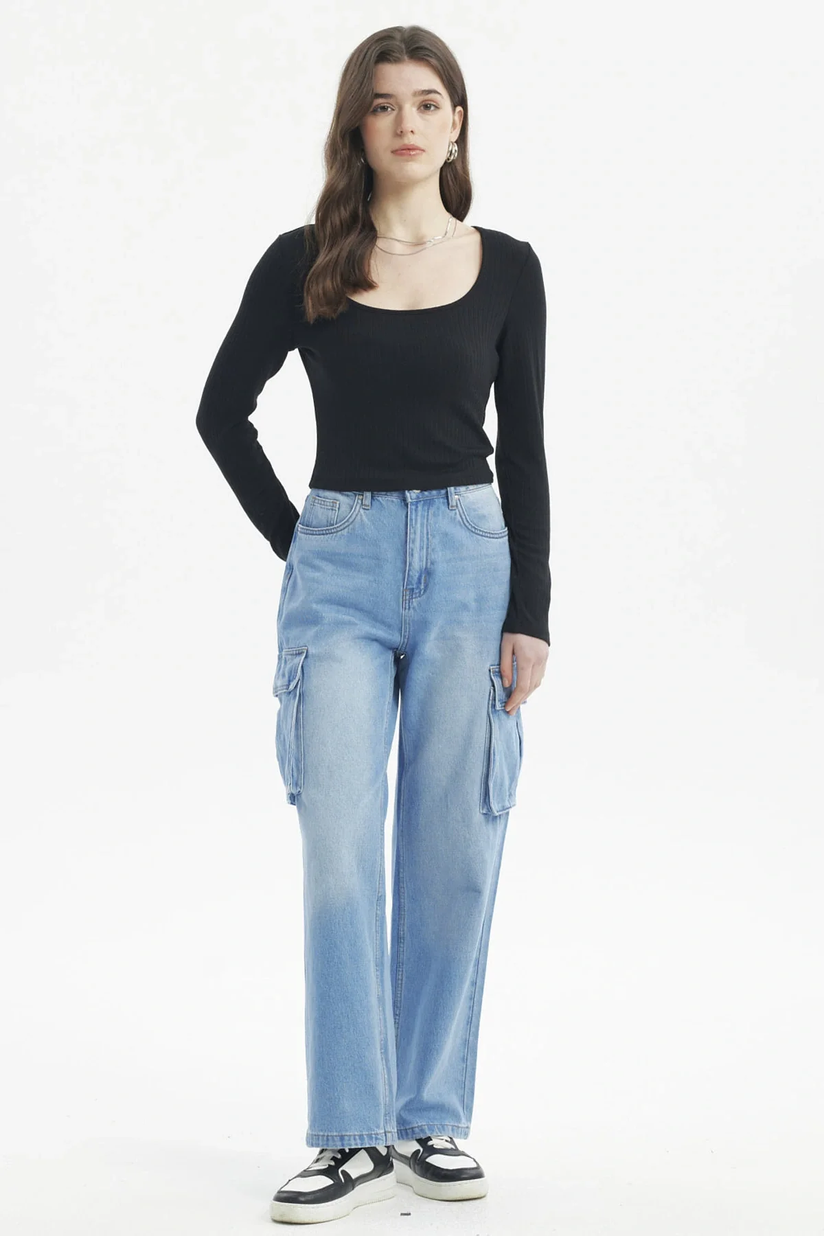 Polera Mujer Rib Negro - Image 4