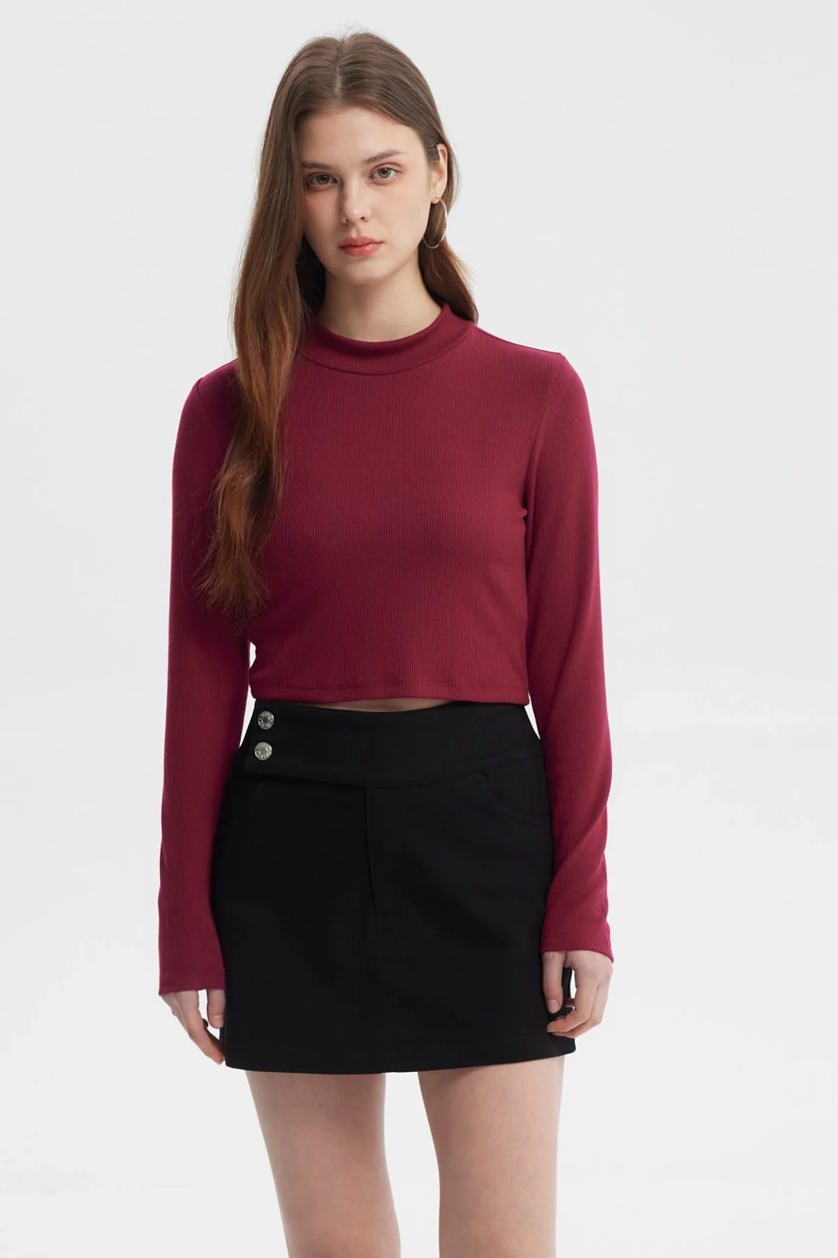 Polera Mujer Rib Rojo