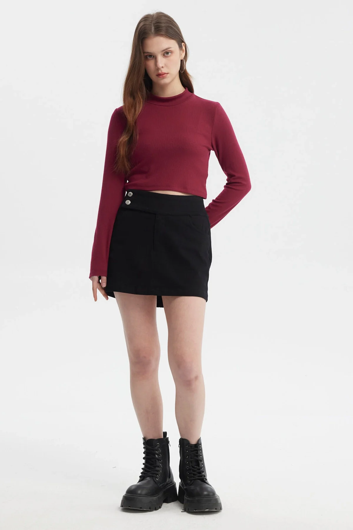 Polera Mujer Rib Rojo - Image 4