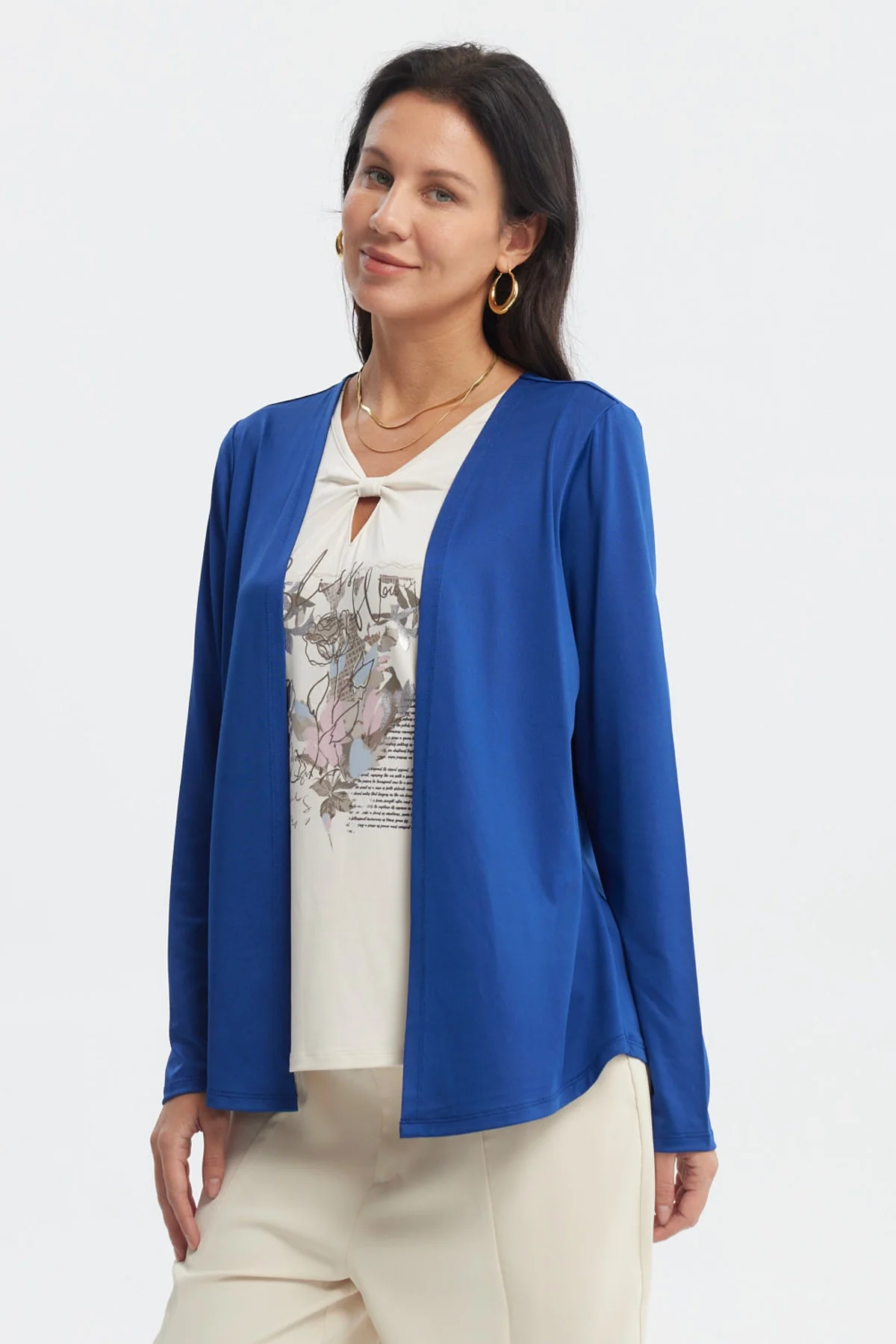 Polera Mujer Slim Azul - Image 2