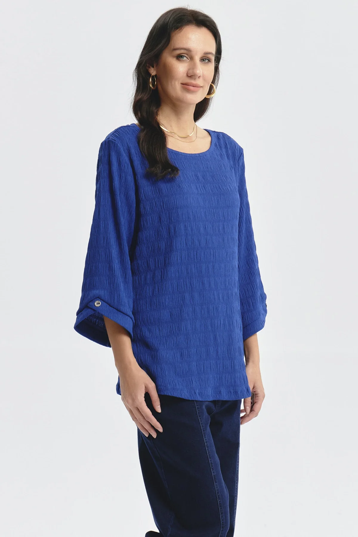 Polera Mujer Slim Azul - Image 2