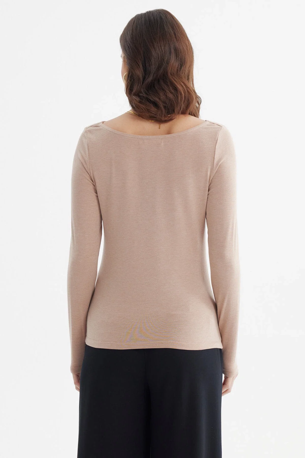Polera Mujer Slim Beige - Image 3