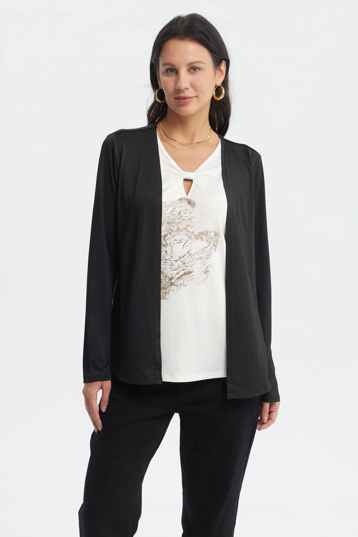 Polera Mujer Slim Negro - Image 2