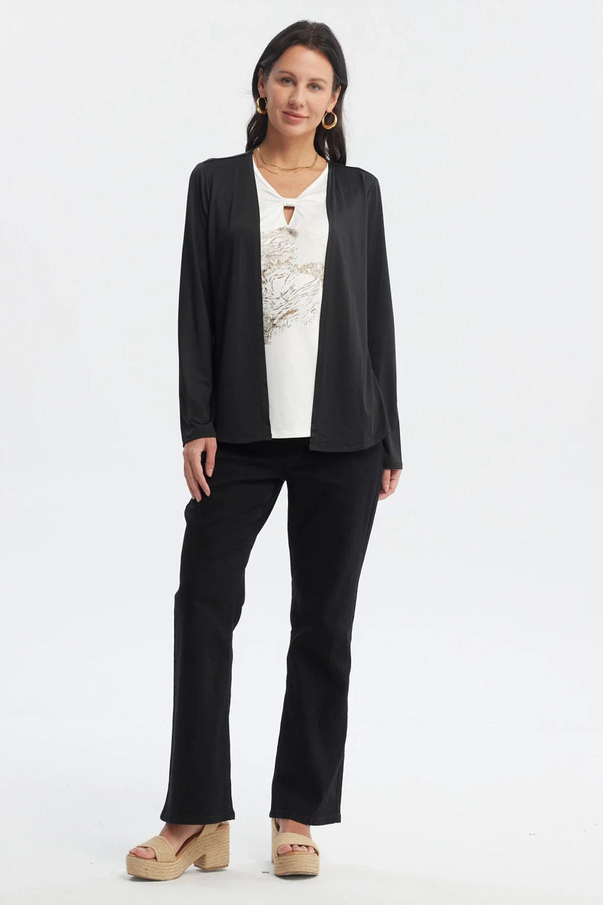 Polera Mujer Slim Negro - Image 4