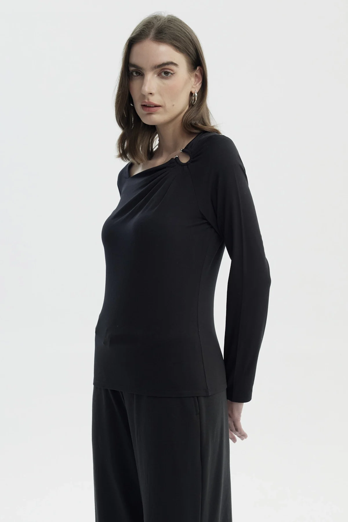 Polera Mujer Slim Negro - Image 2