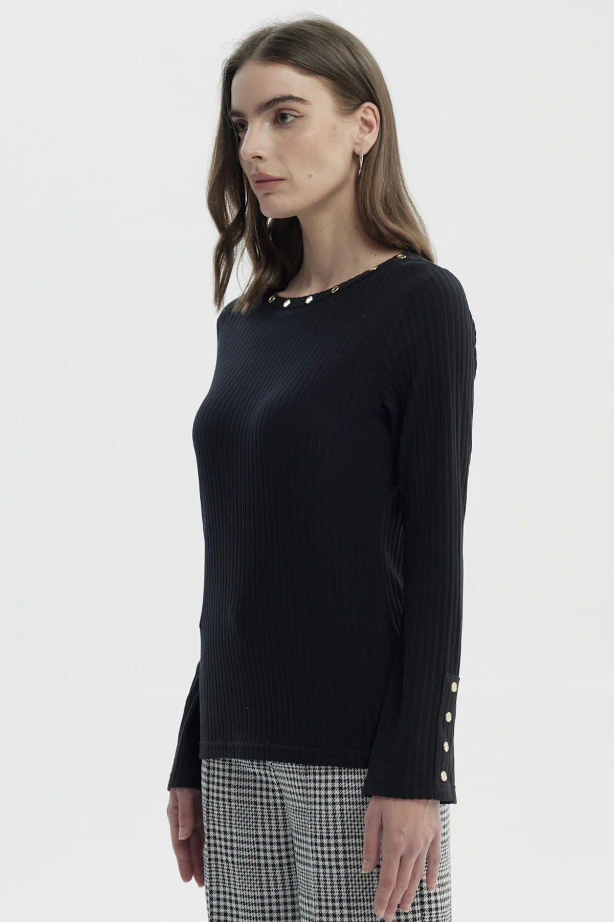 Polera Mujer Slim Negro - Image 2