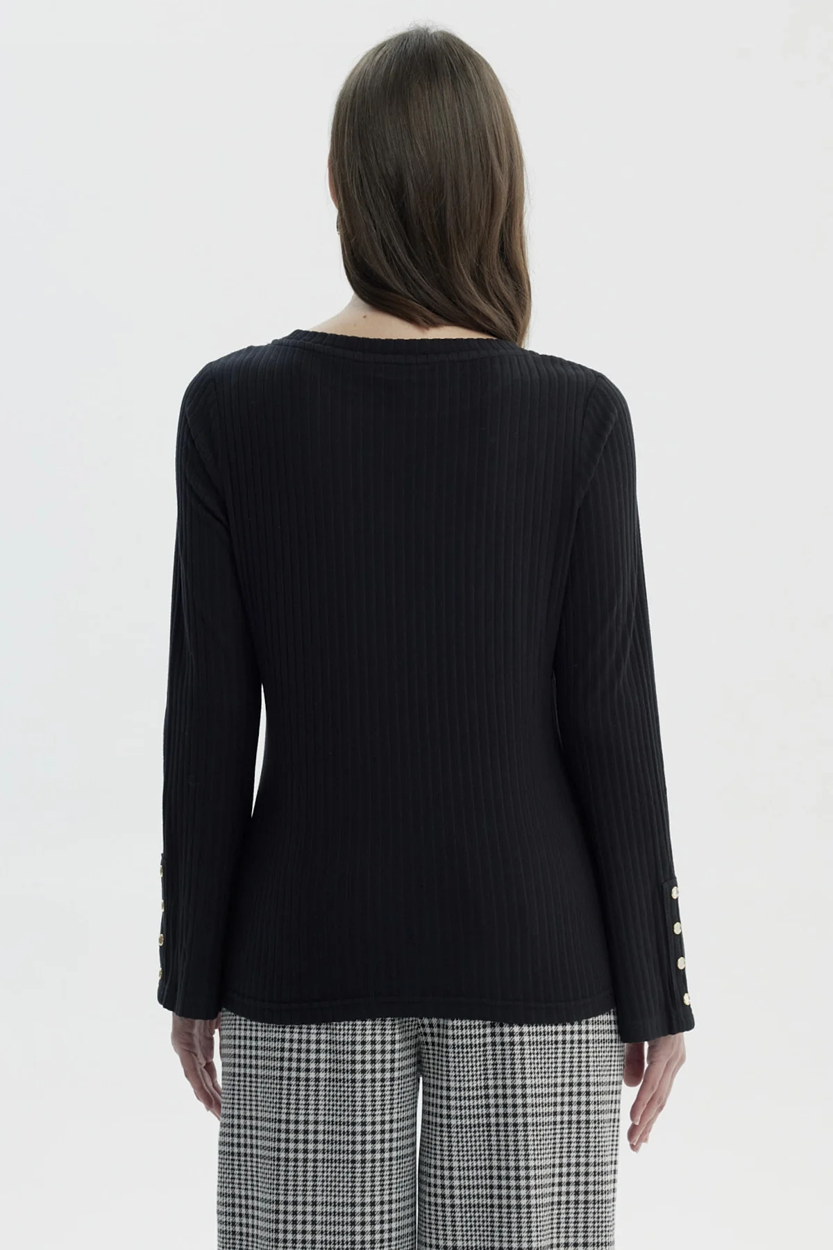 Polera Mujer Slim Negro - Image 3