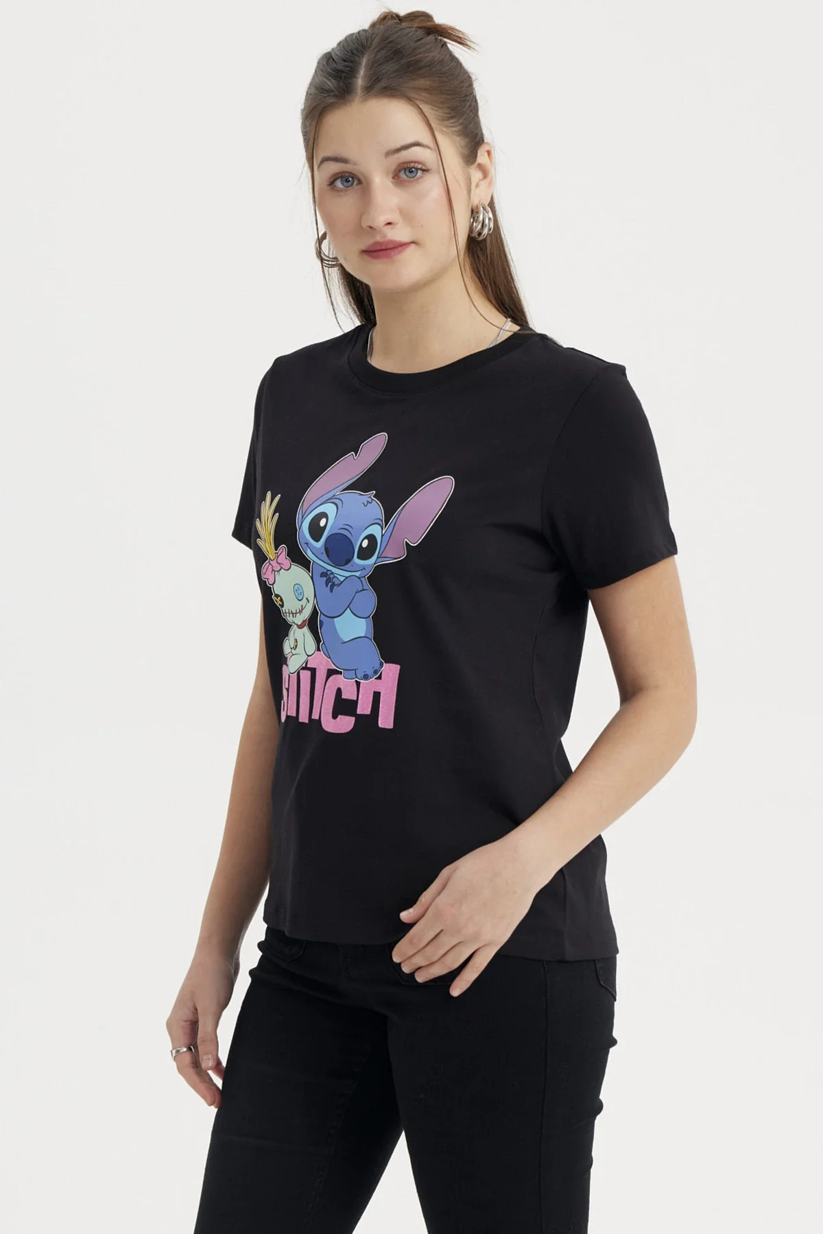 Polera Mujer Stitch Negro - Image 2