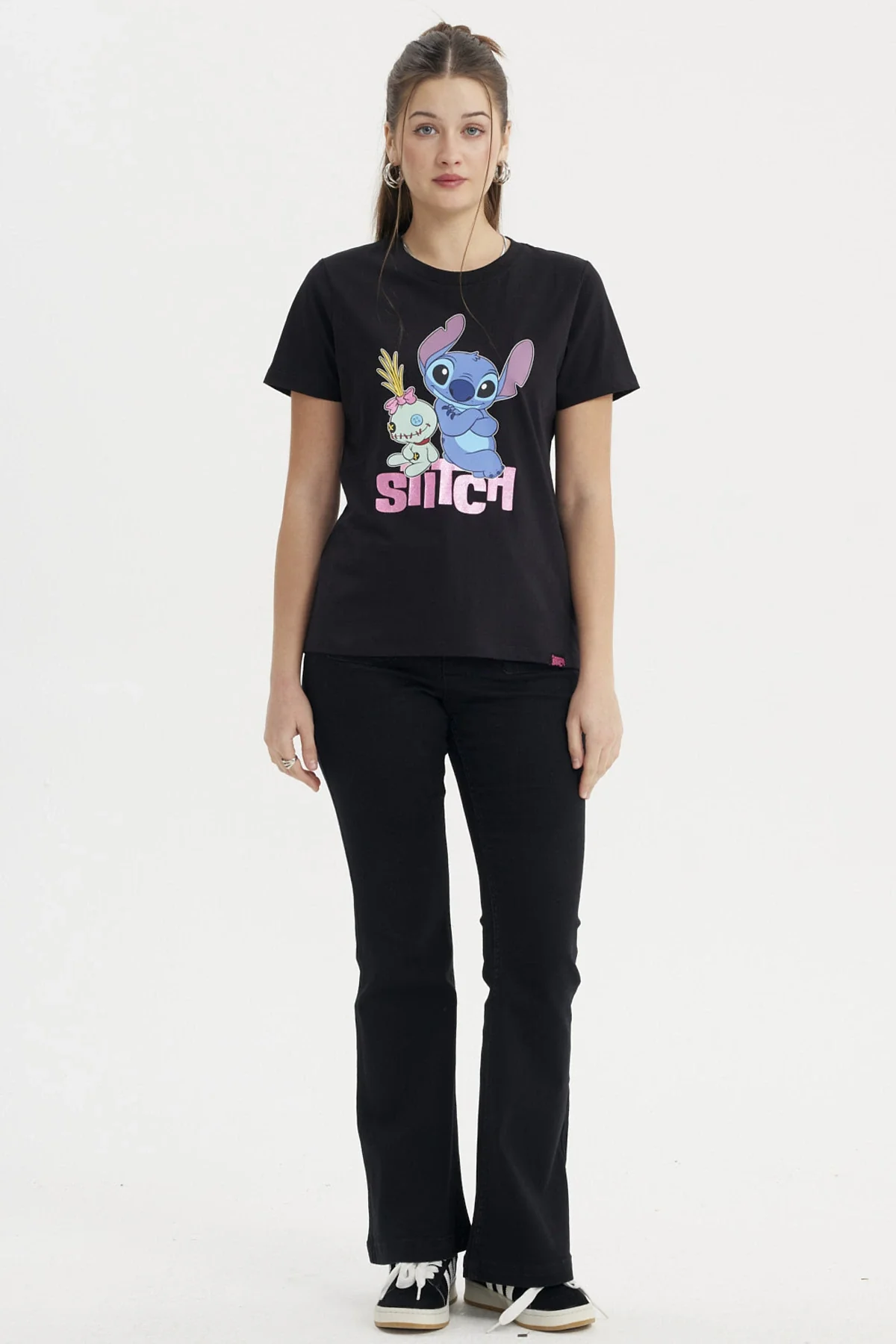 Polera Mujer Stitch Negro - Image 4