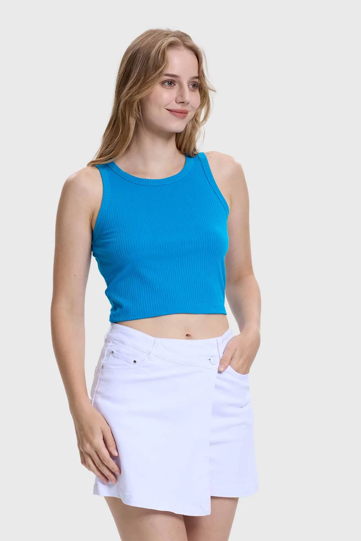 Polera Mujer Sudadera Azul Claro - Image 2