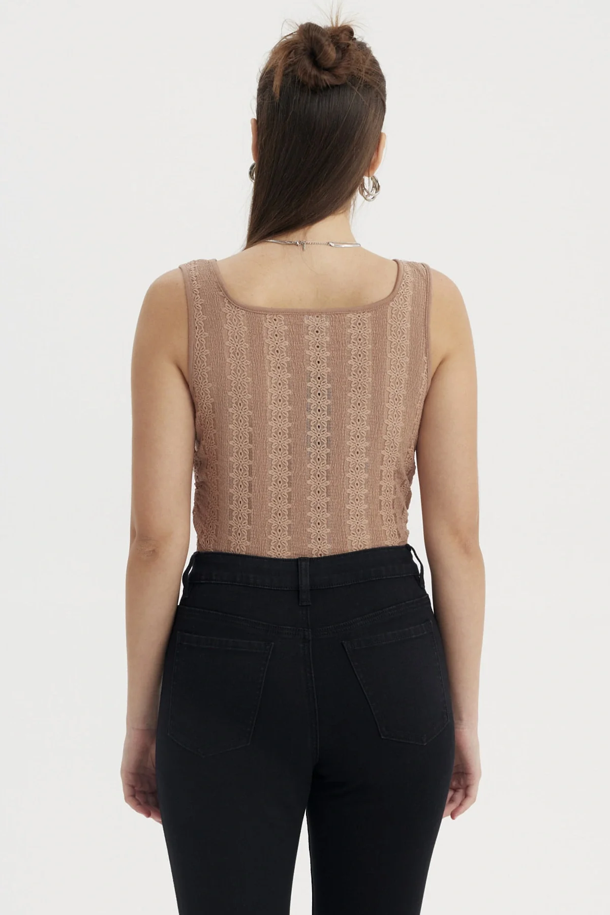 Polera Mujer Textura Café - Image 3