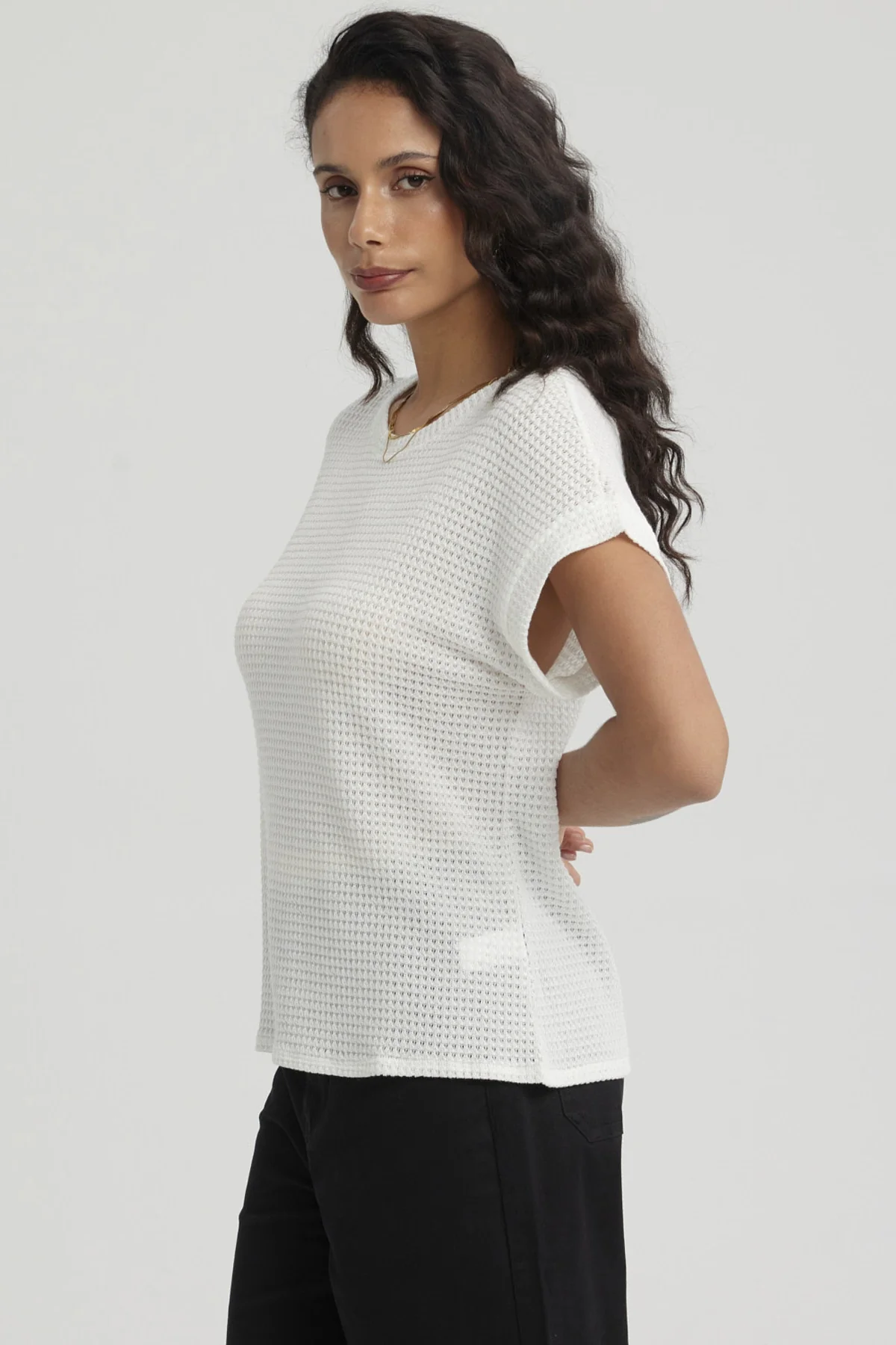 Polera Mujer Textura Crudo - Image 2