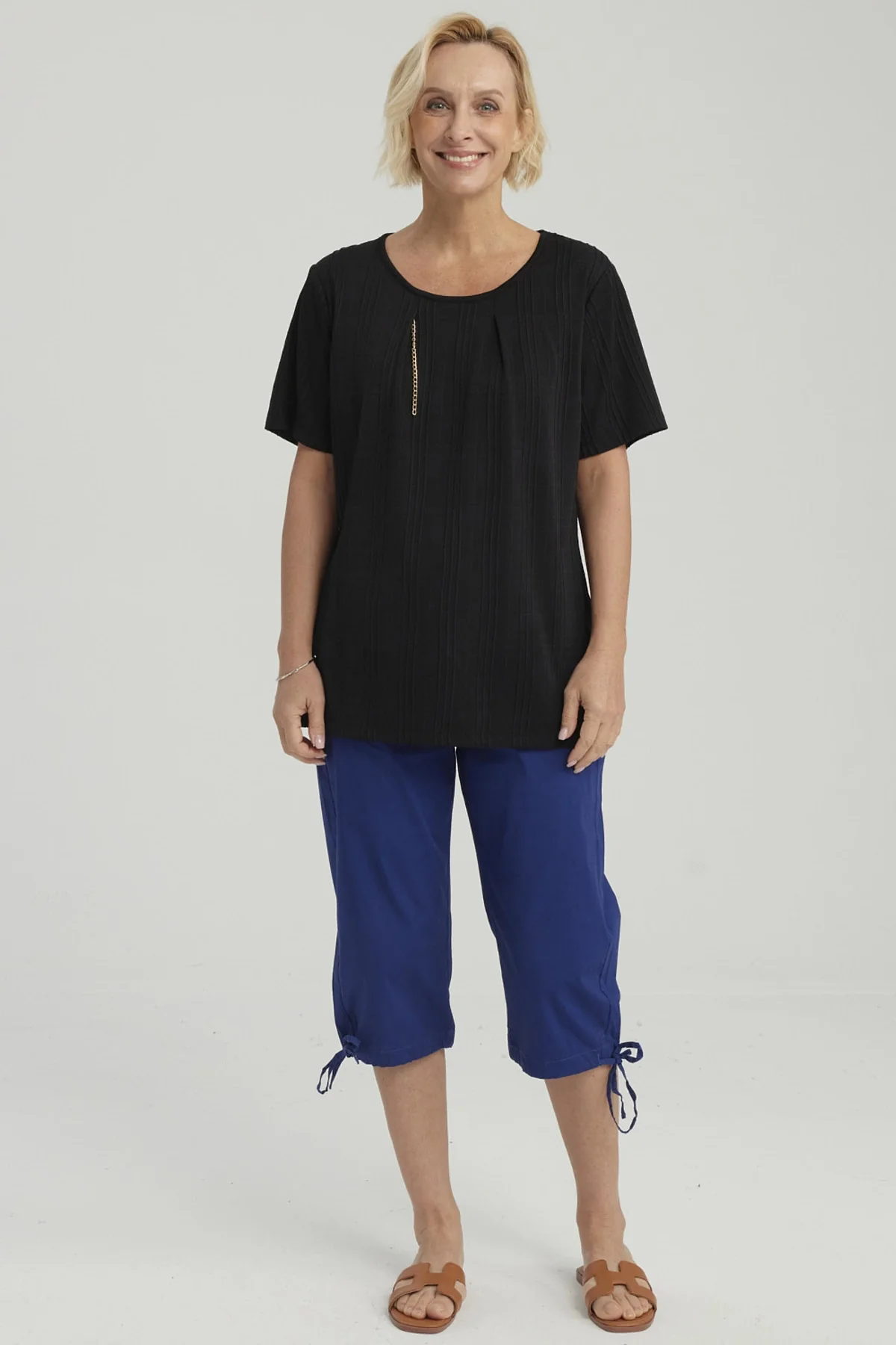 Polera Mujer Textura Negro - Image 4