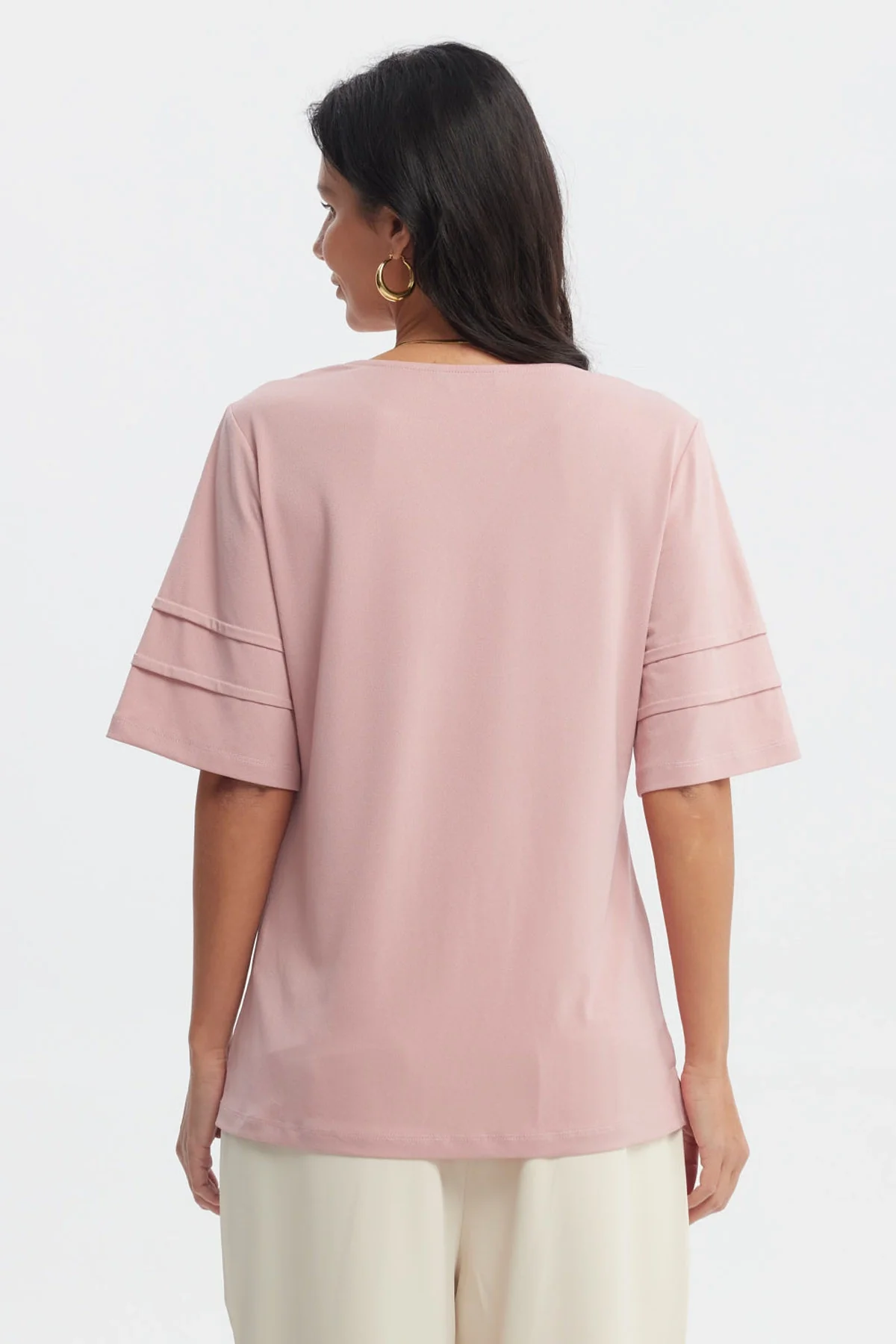 Polera Mujer Textura Palo Rosa - Image 3