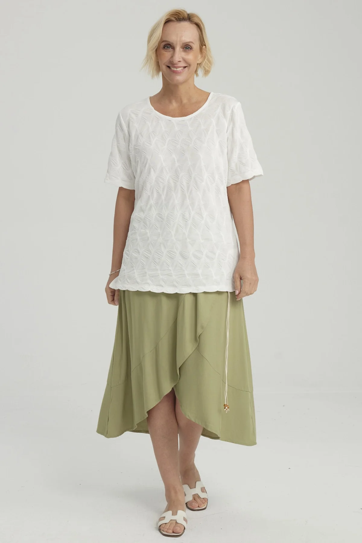 Polera Mujer Texturizada Crudo - Image 4