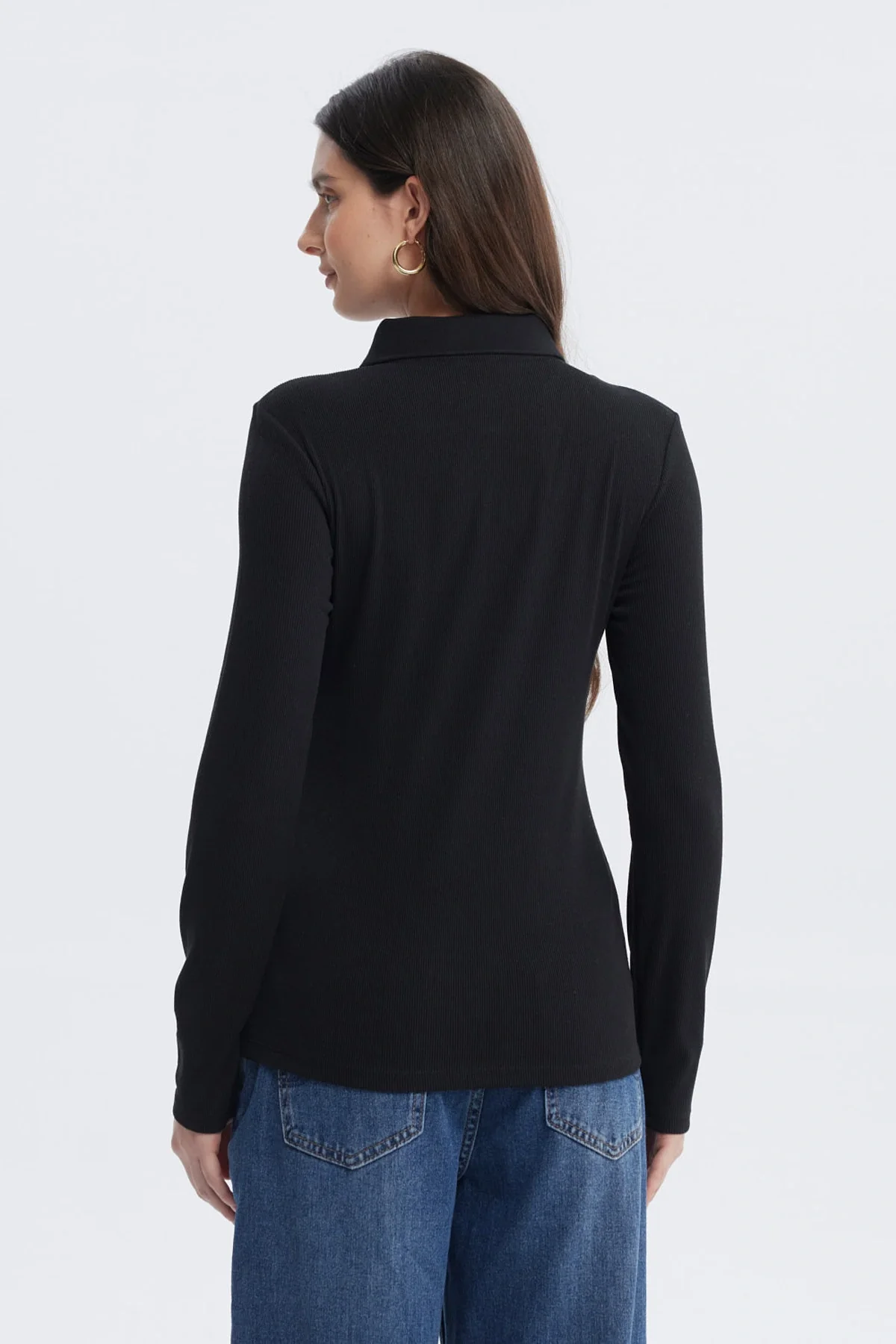 Polera Mujer Wide Leg Negro - Image 3