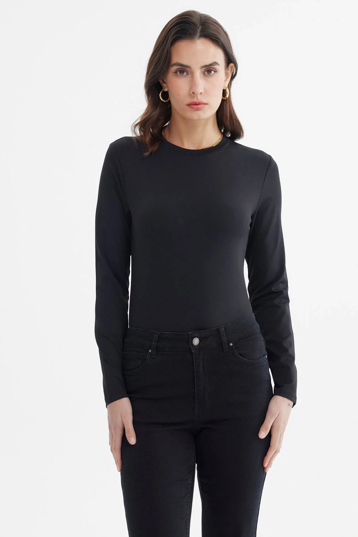 Polera Mujer Wide Leg Negro