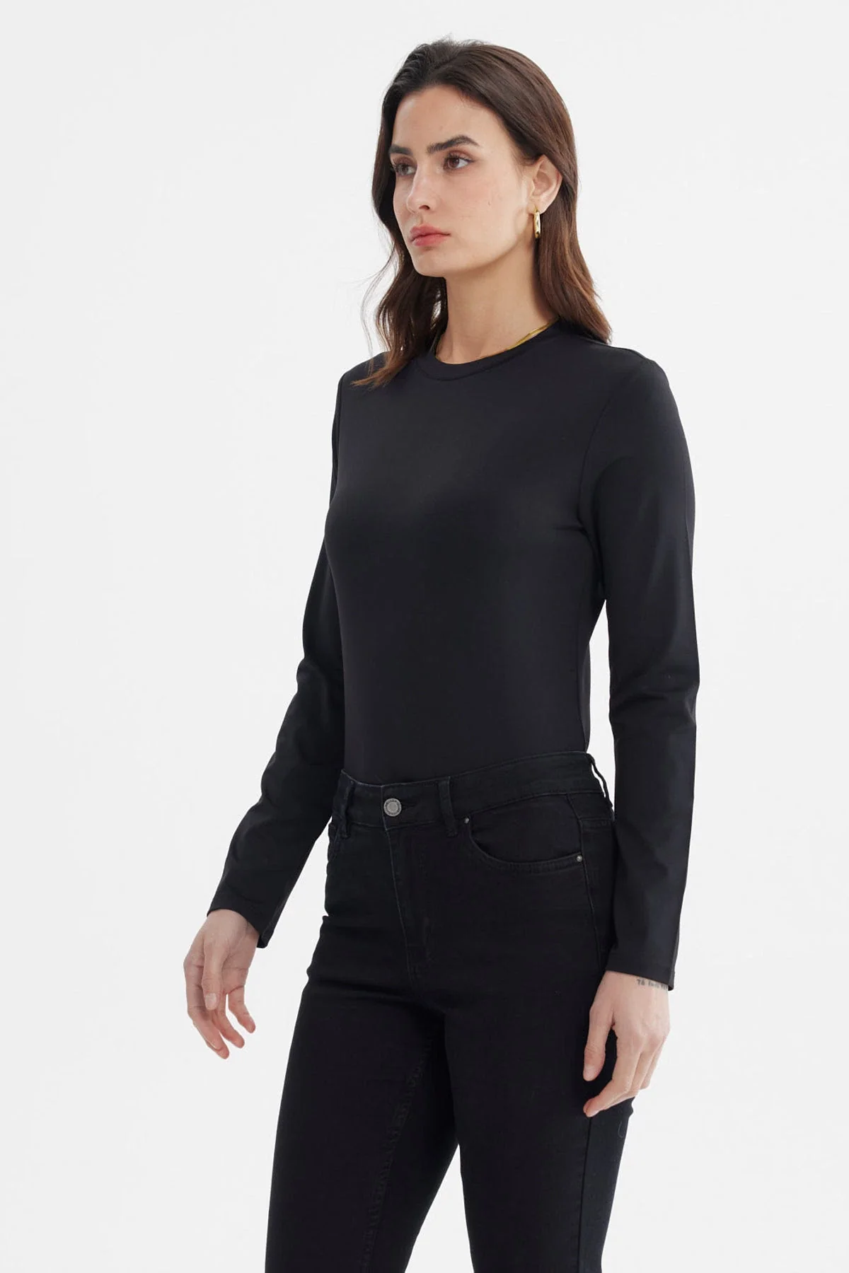 Polera Mujer Wide Leg Negro - Image 2
