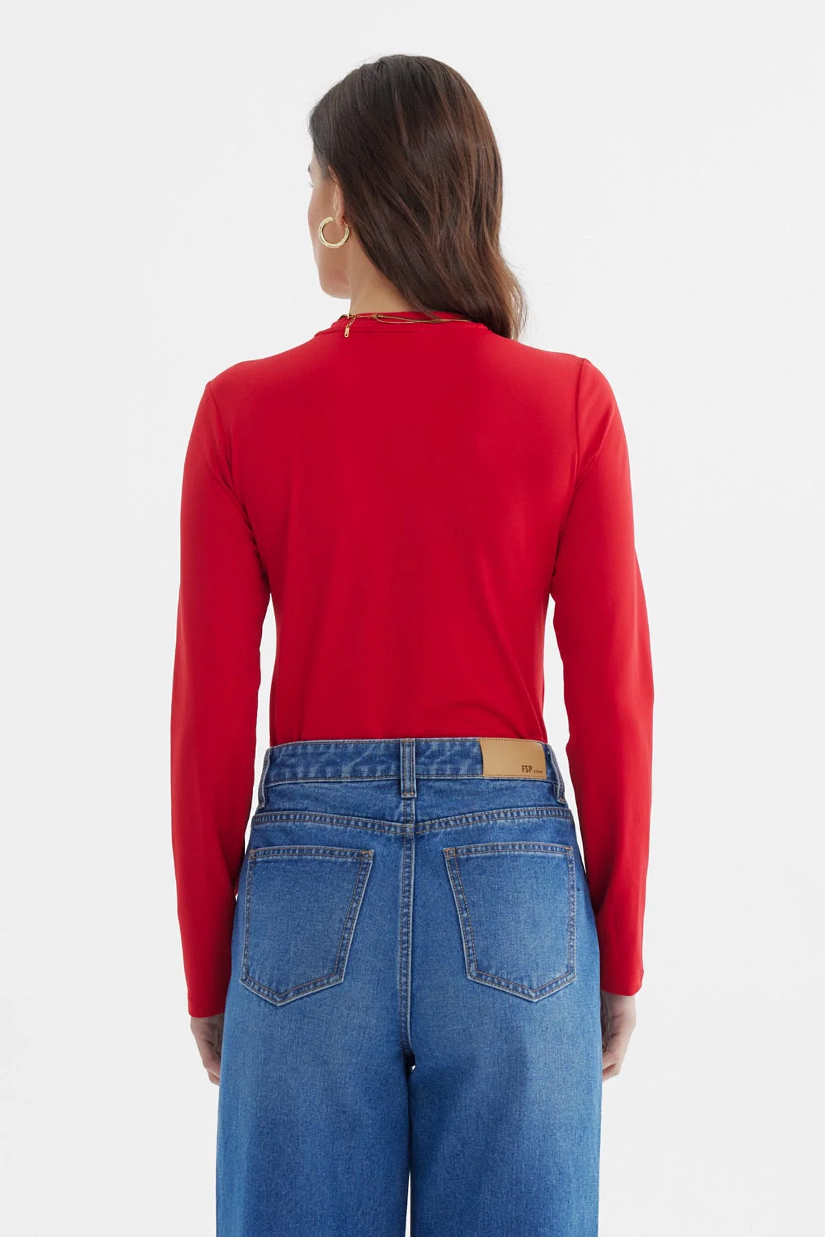 Polera Mujer Wide Leg Rojo - Image 3
