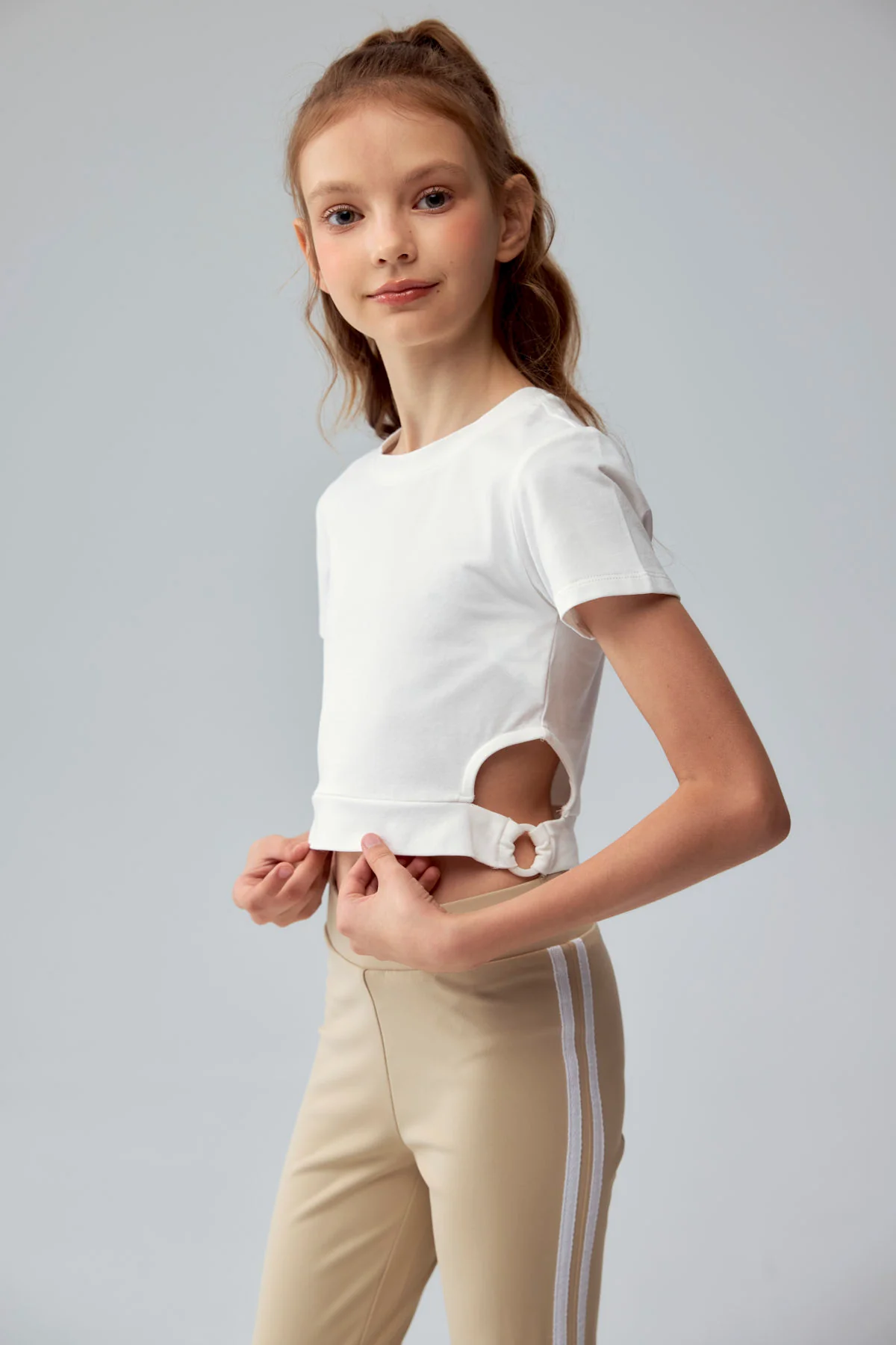 Polera Niña Argolla Costado Crudo - Image 2