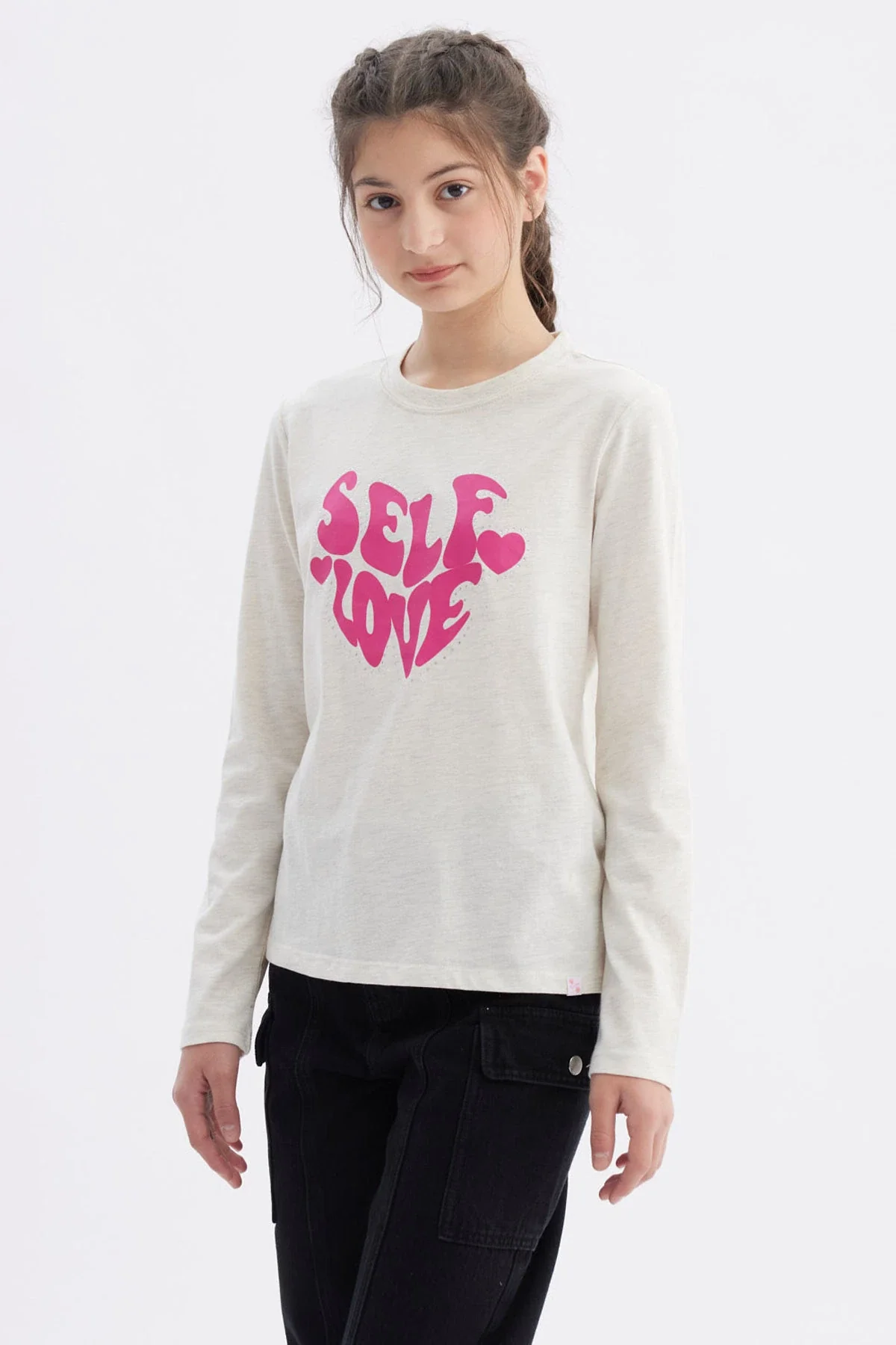 Polera Niña Básica Teen Beige - Image 2
