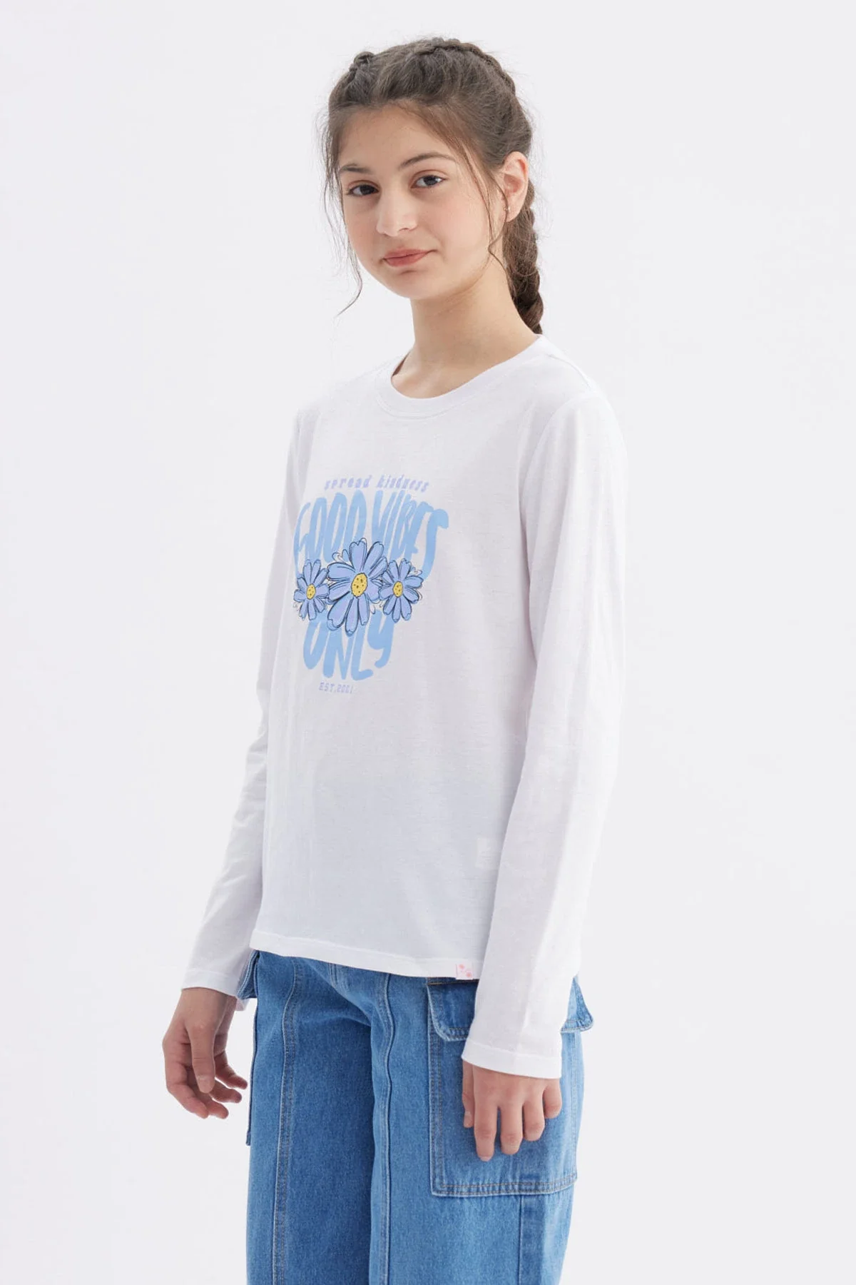 Polera Niña Básica Teen Blanco - Image 2