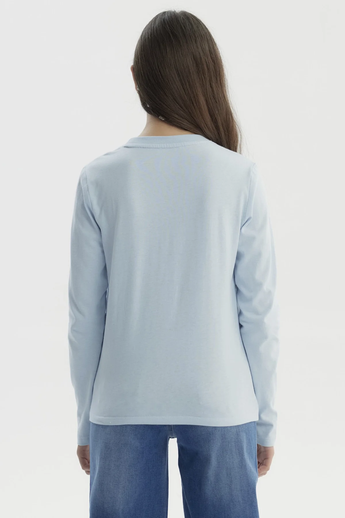 Polera Niña Básica Teen Celeste - Image 3