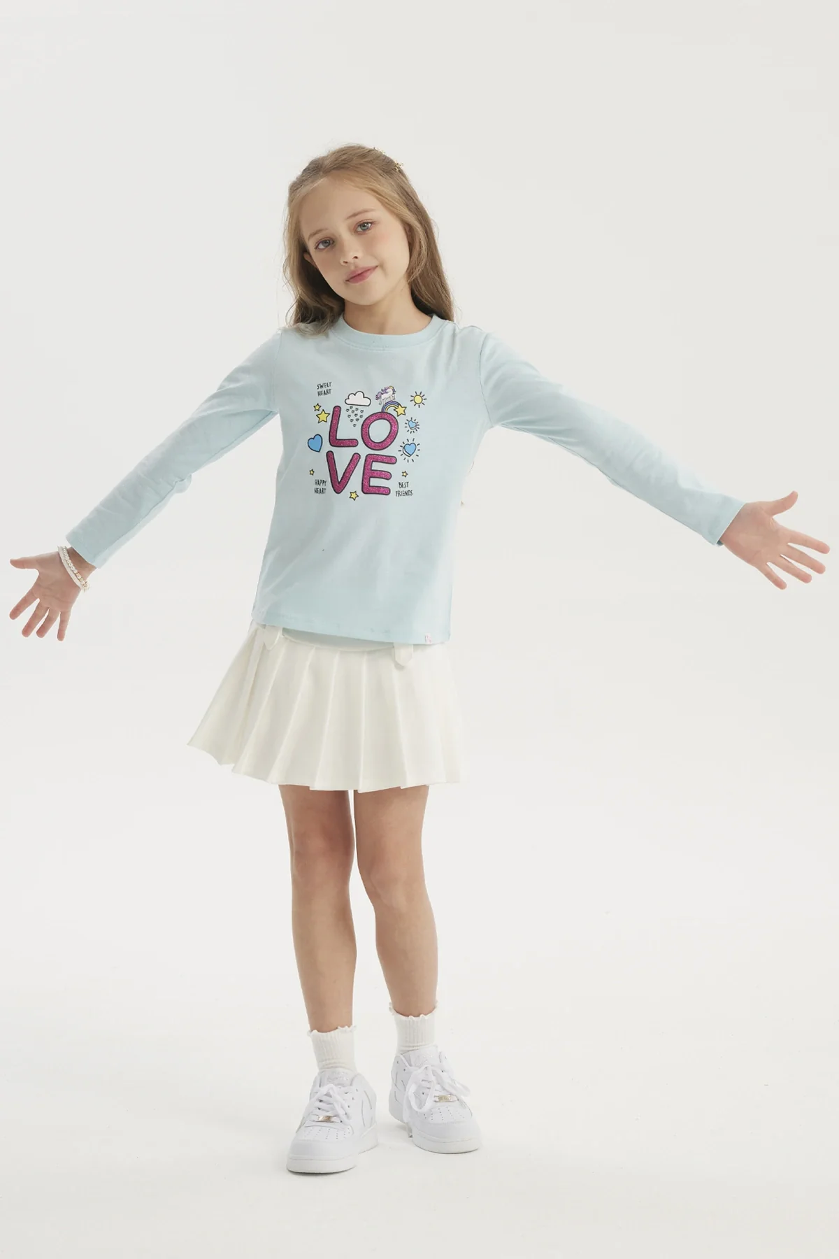 Polera Niña Básica Toddler Celeste - Image 4