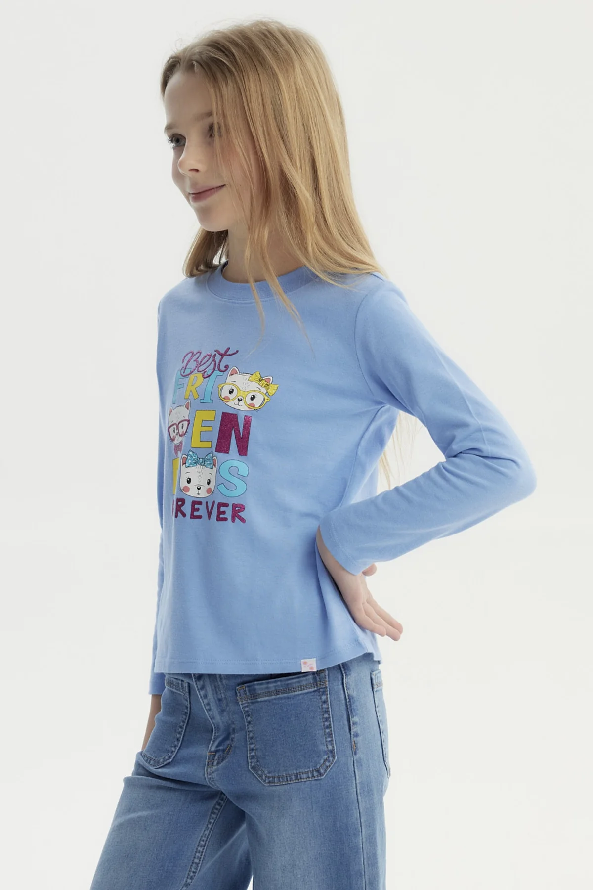 Polera Niña Básica Toddler Celeste - Image 2