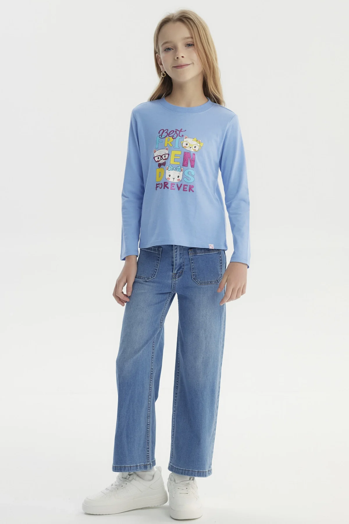 Polera Niña Básica Toddler Celeste - Image 4