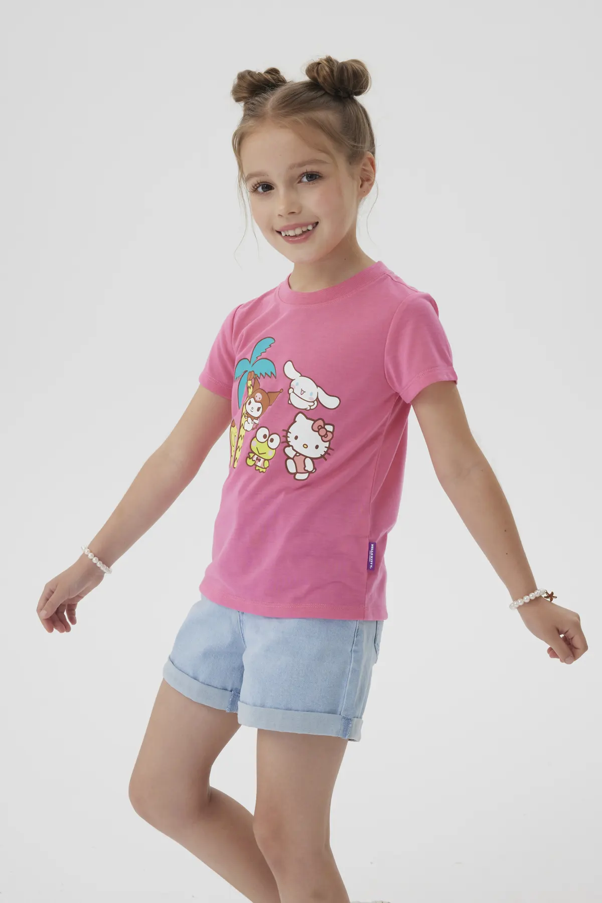 Polera Niña Bipack Hello Kitty Fucsia - Image 3