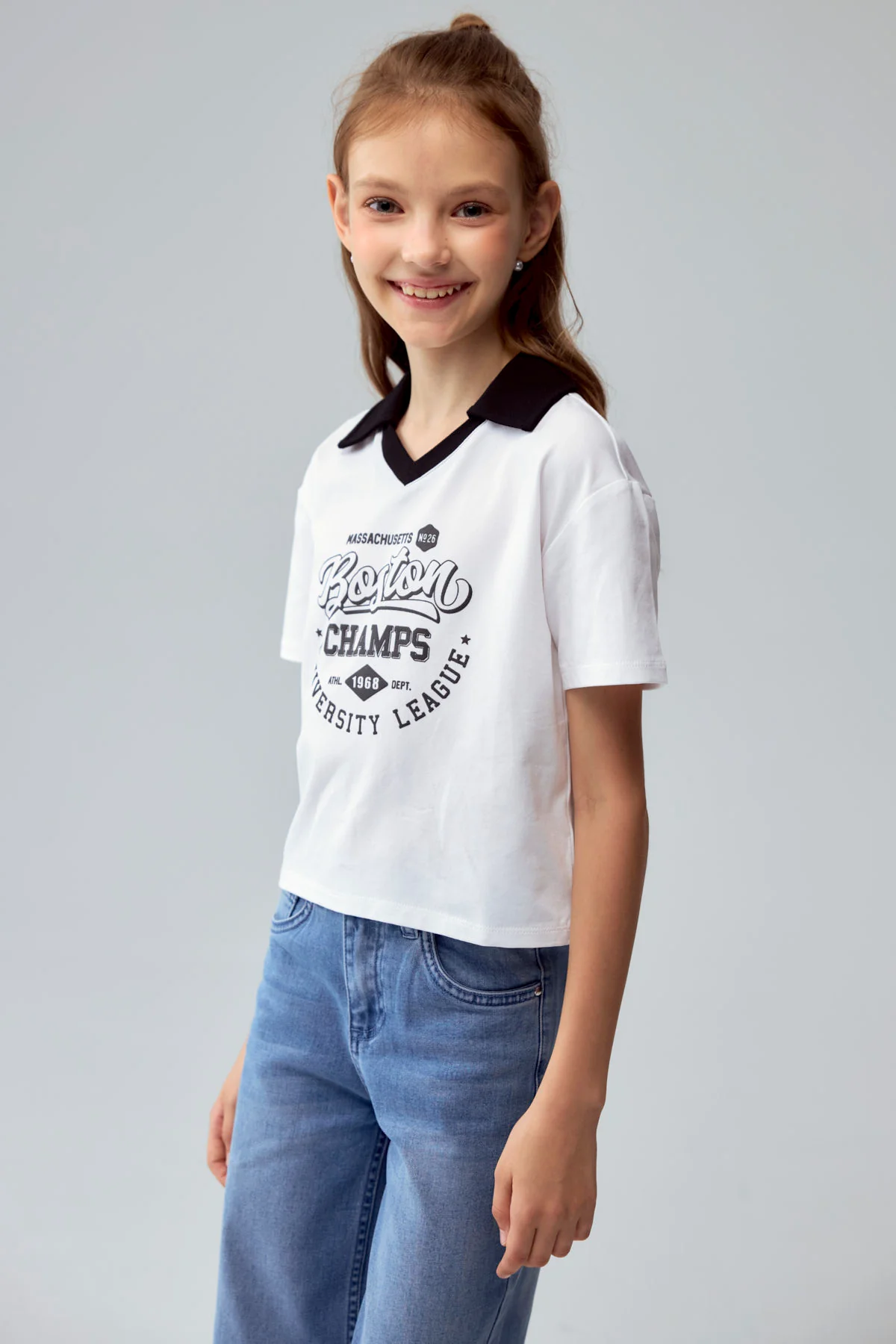 Polera Niña College Teen Blanco - Image 2