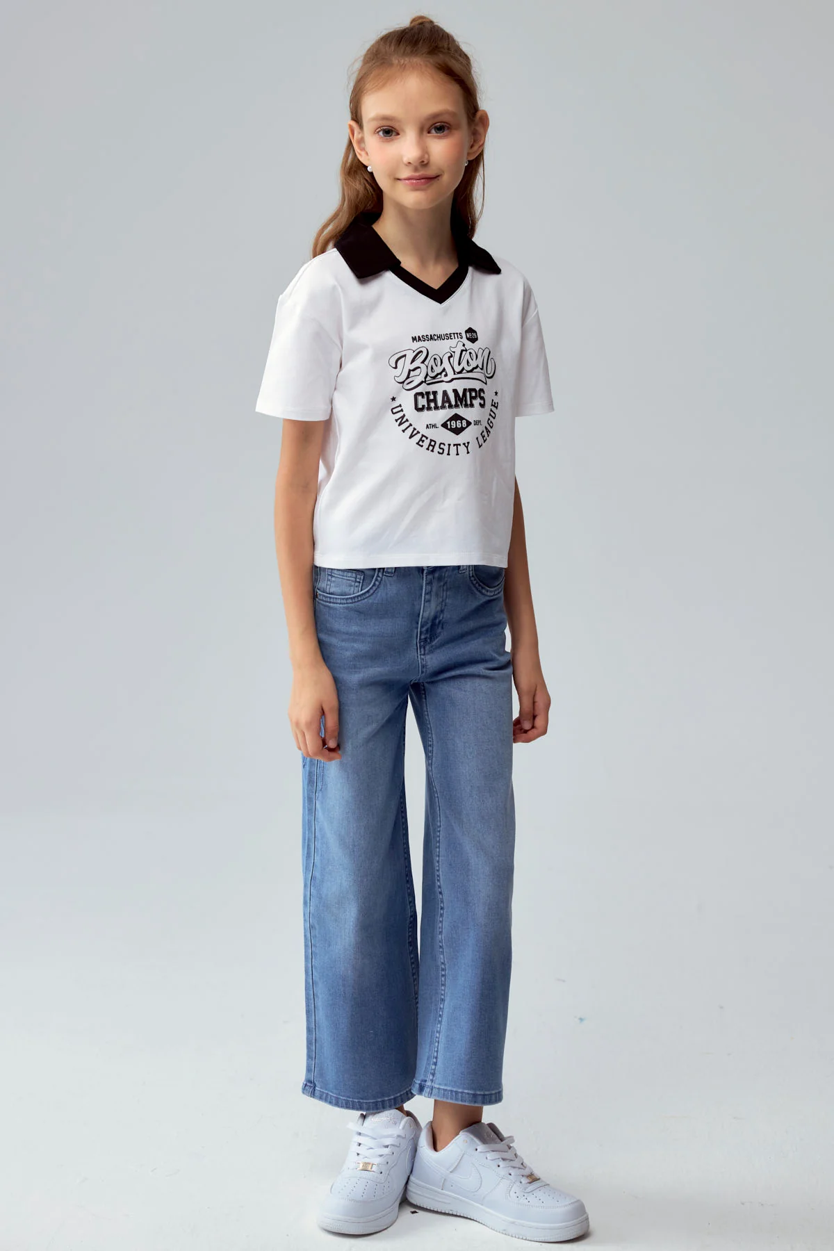 Polera Niña College Teen Blanco - Image 4