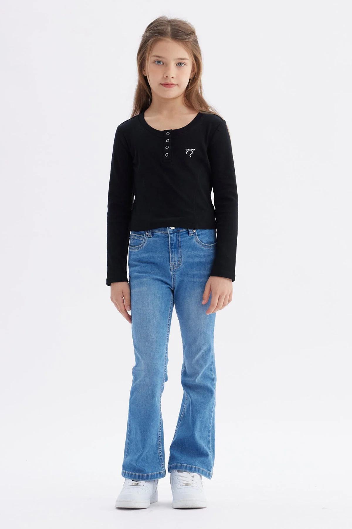 Polera Niña Con Botones Negro - Image 4