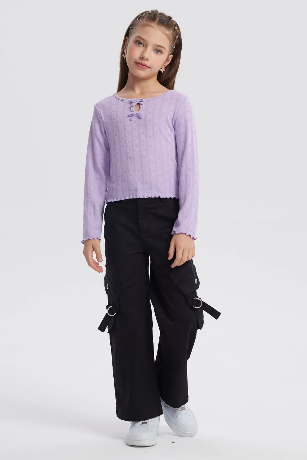Polera Niña Lazos Lila - Image 4